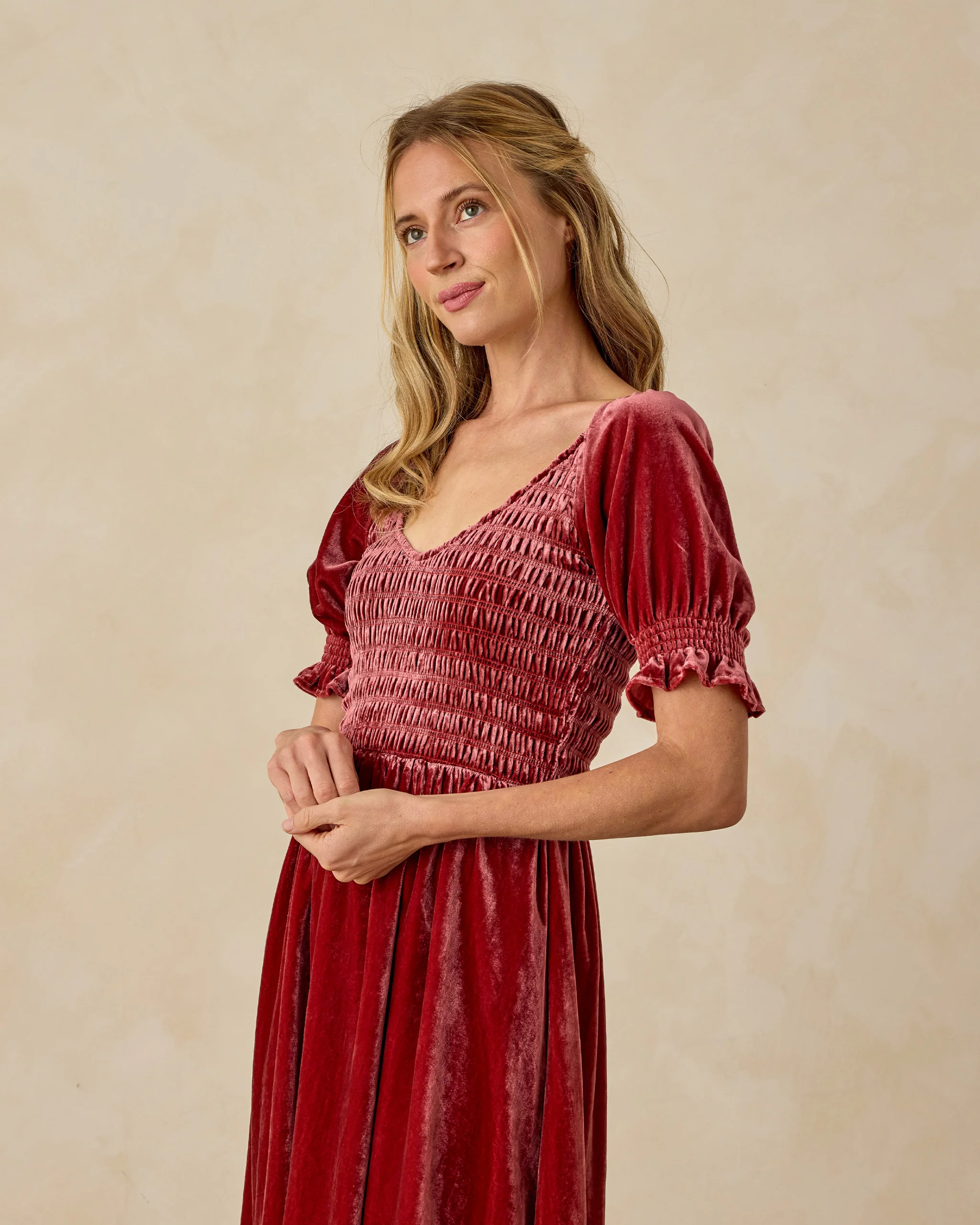 Women's Adele Dress Ruby - Image 3