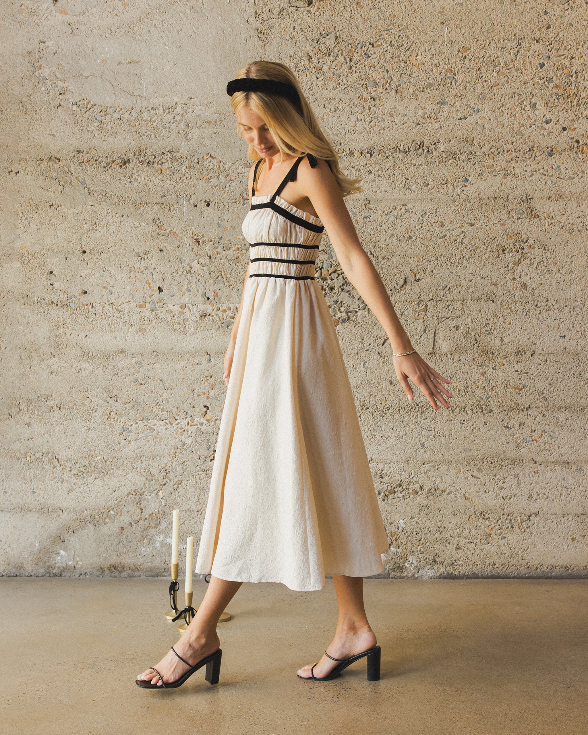 Women's Annabelle Dress Metallic Ivory - Image 6