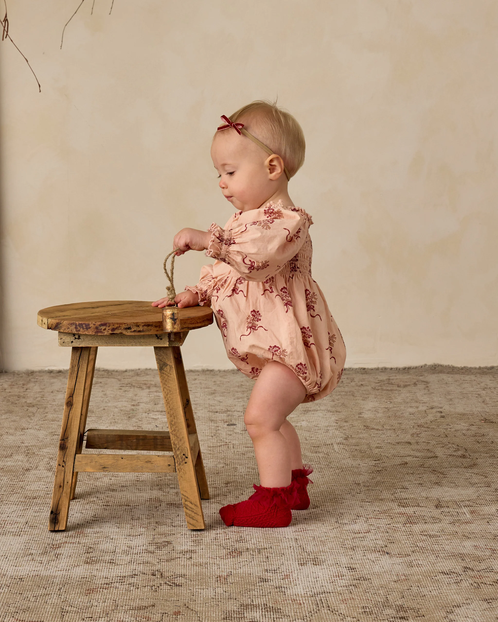 Ruffle Socks Ruby, Silver Shimmer - Image 3