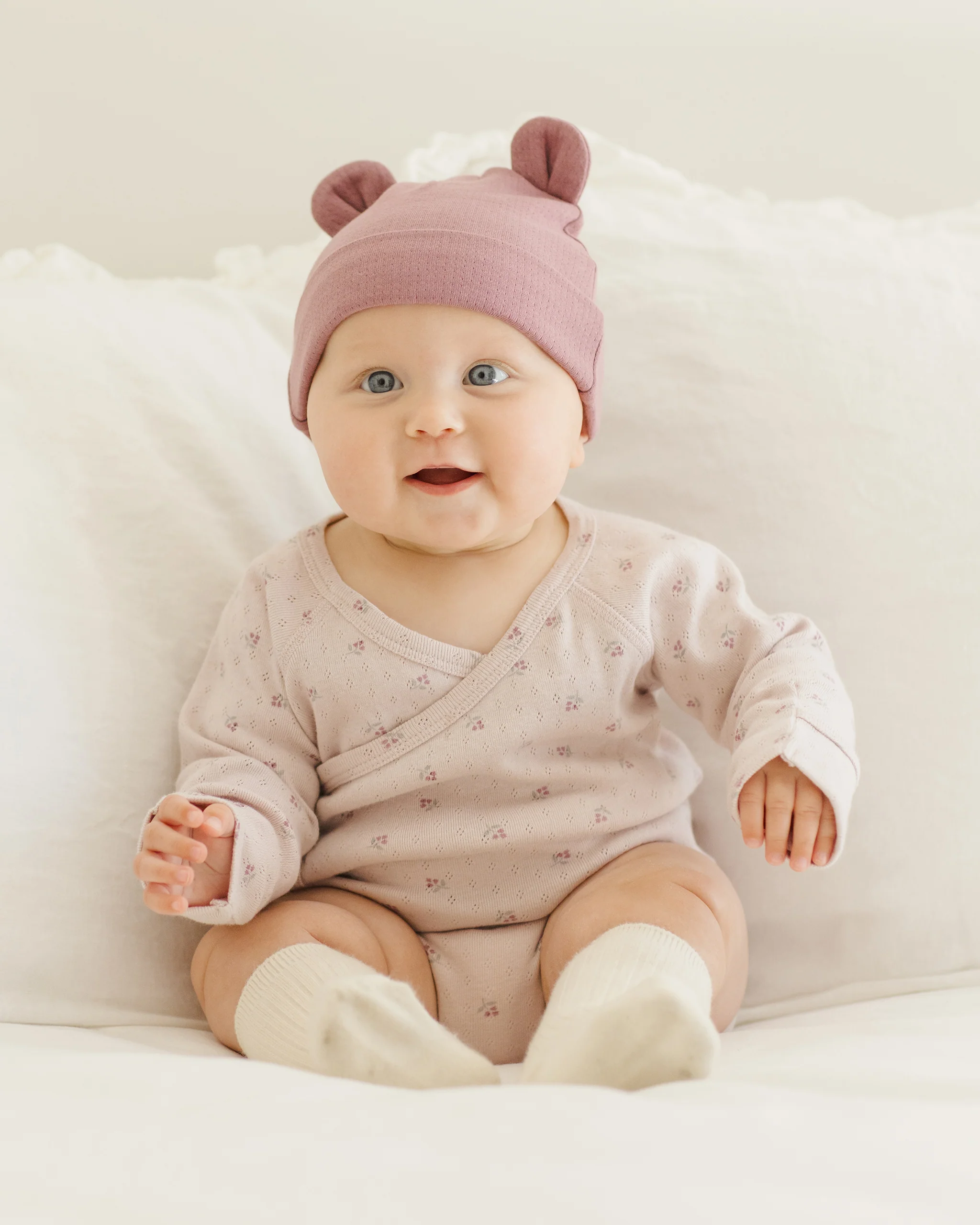 Baby Bear Beanie Mulberry - Image 3
