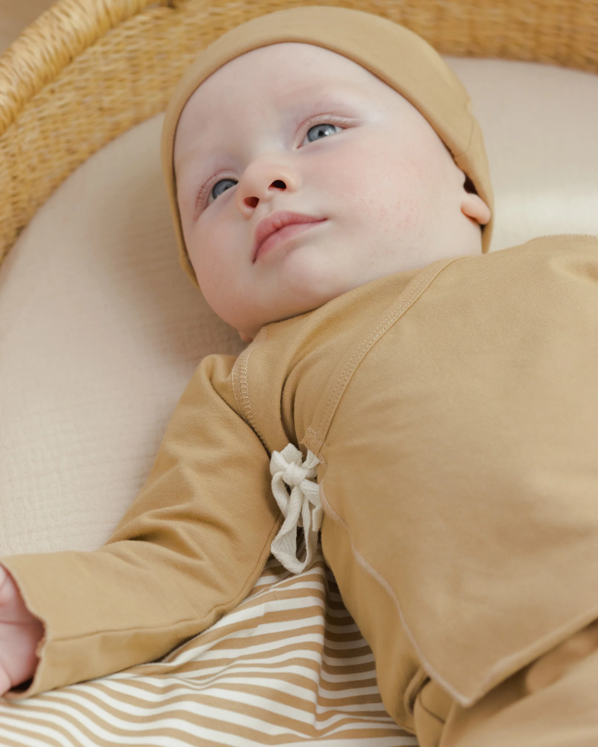Wrap Top + Footed Pant Set Honey - Image 2