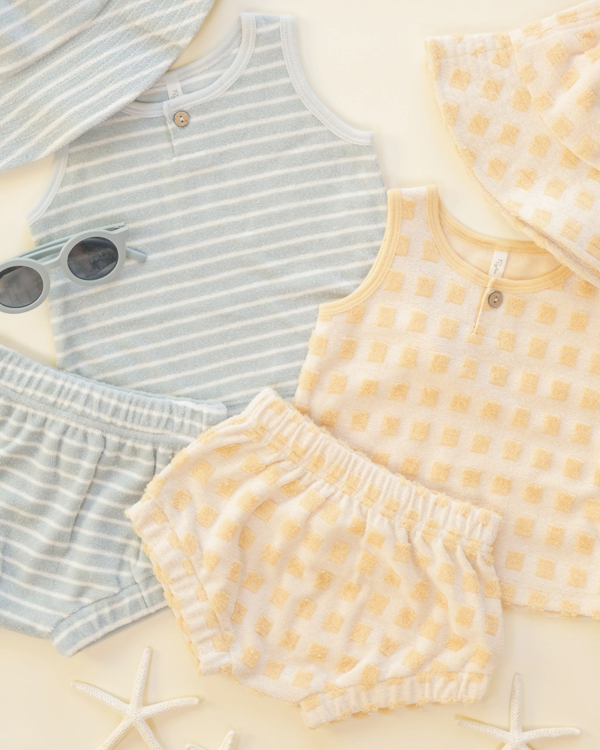 Baby Tank Set Seafoam Terry Stripe - Image 4