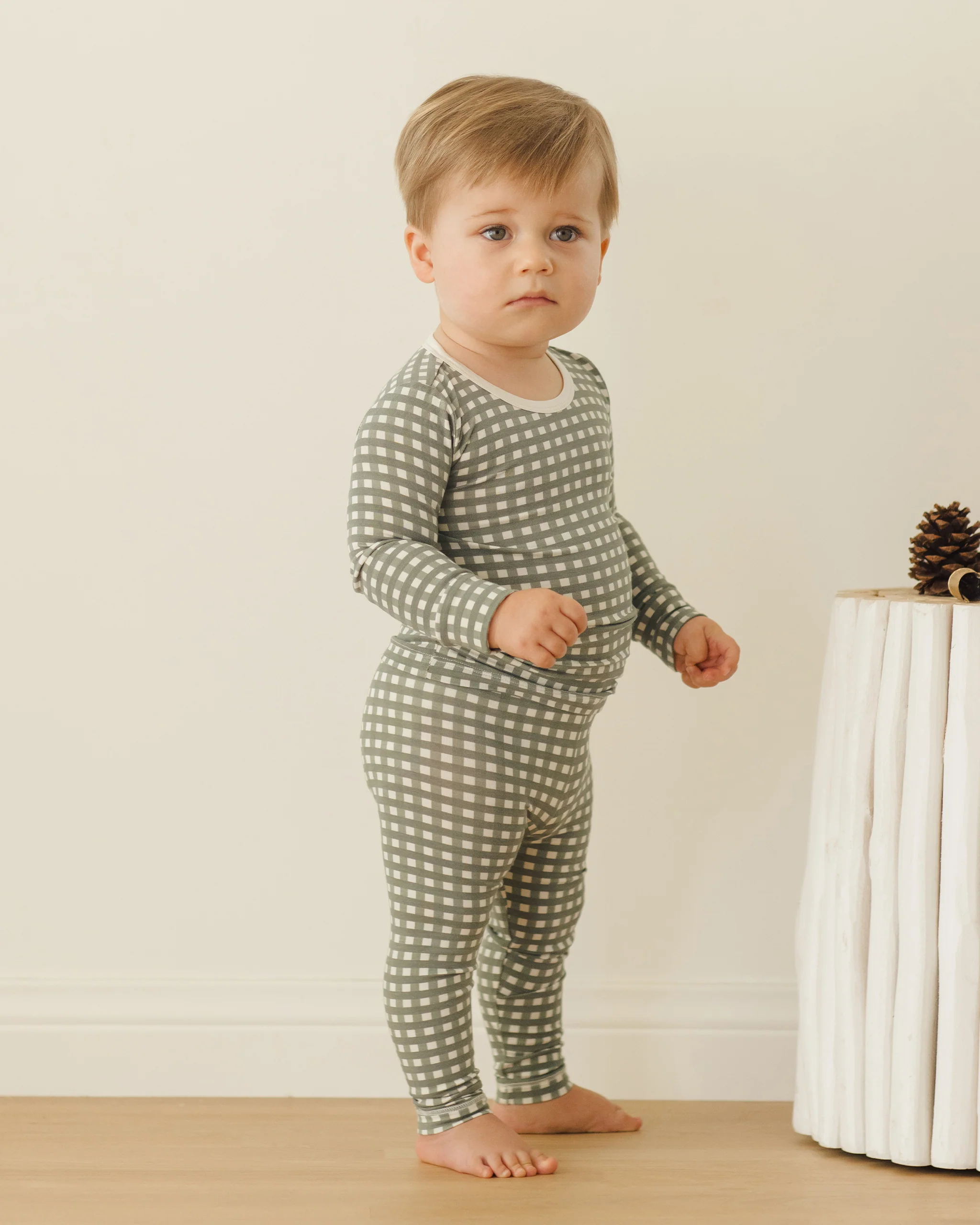 Bamboo Pajama Set Forest Check - Image 3