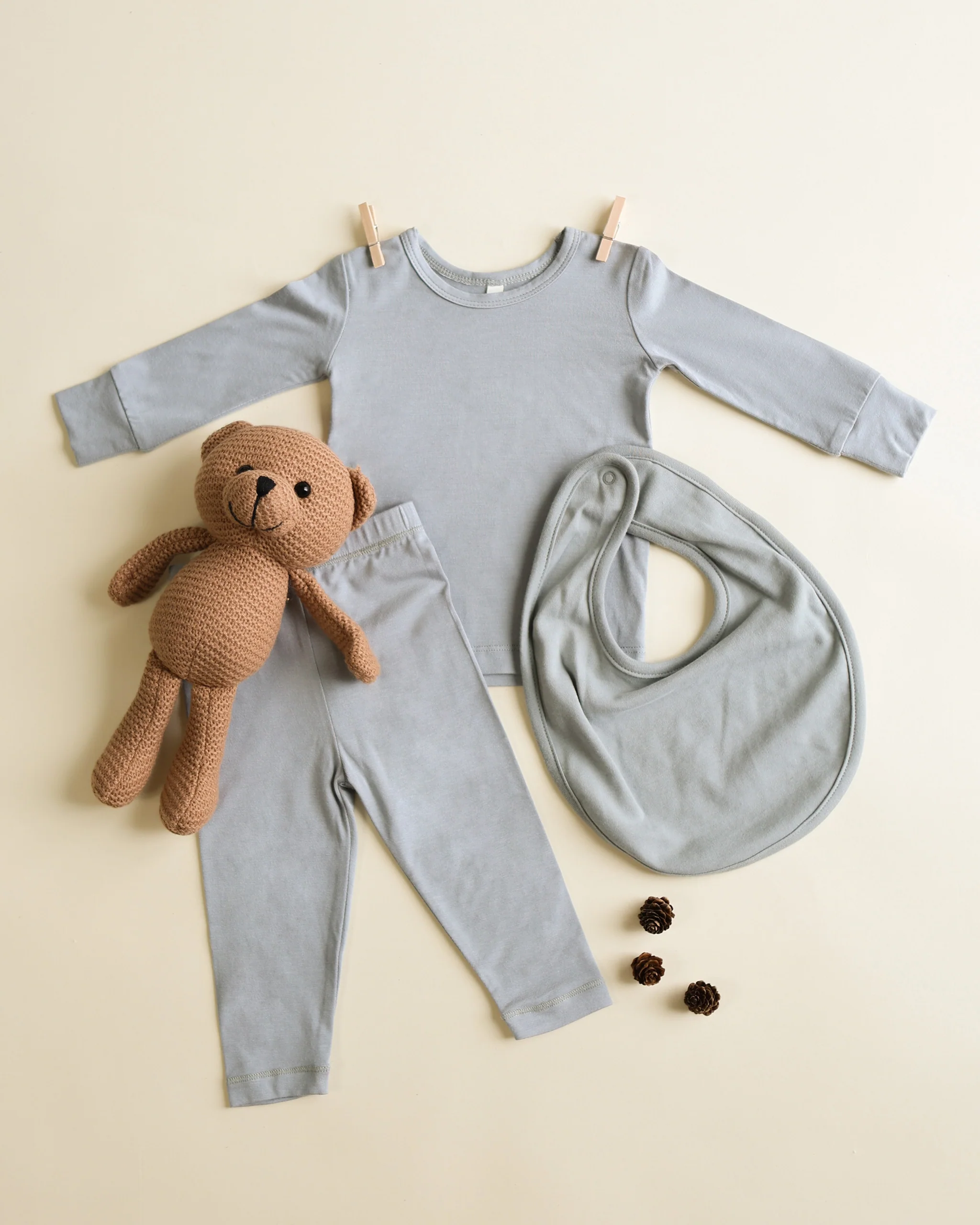 Bamboo Pajama Set Steel Blue - Image 6