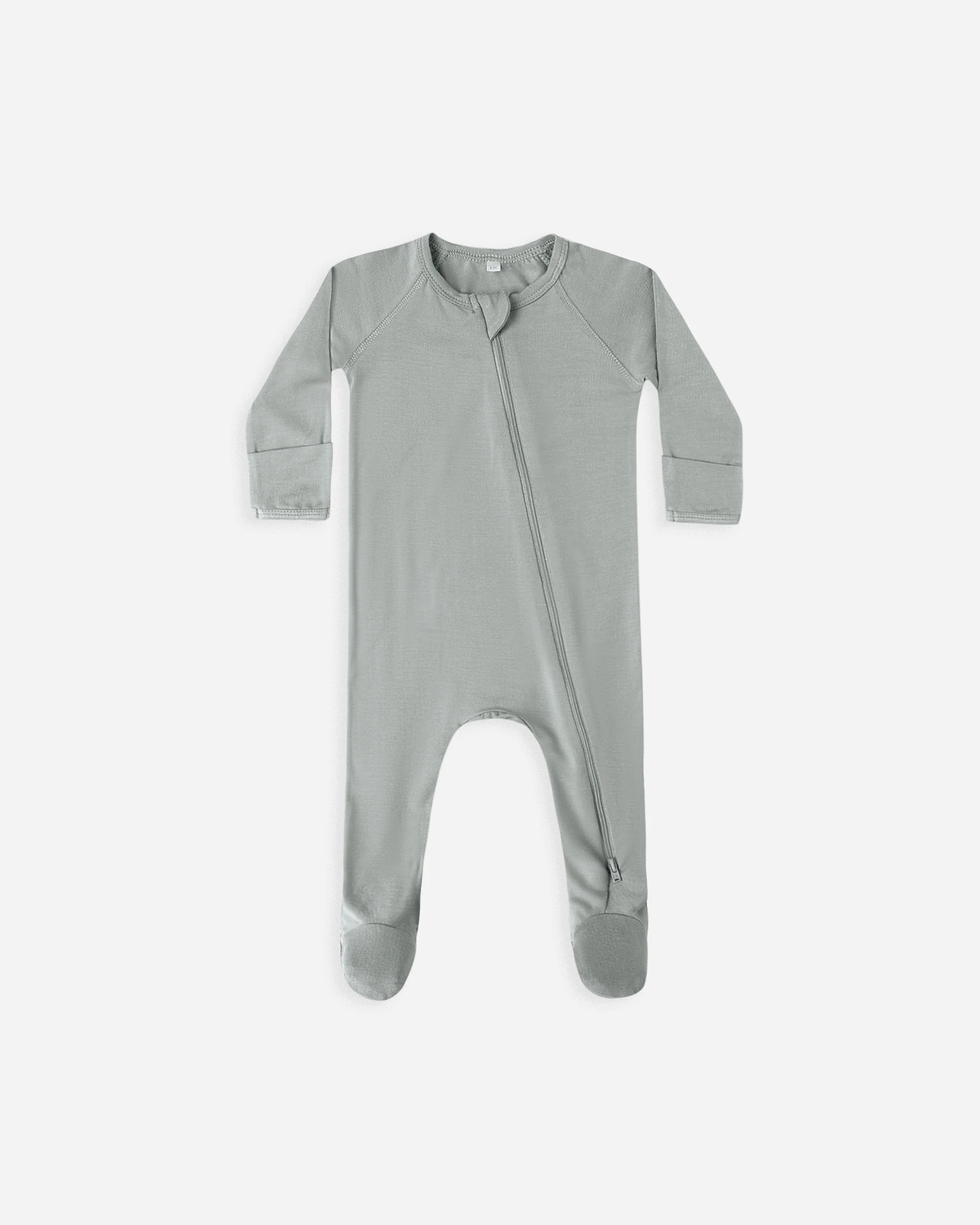 Bamboo Zip Footie Steel Blue