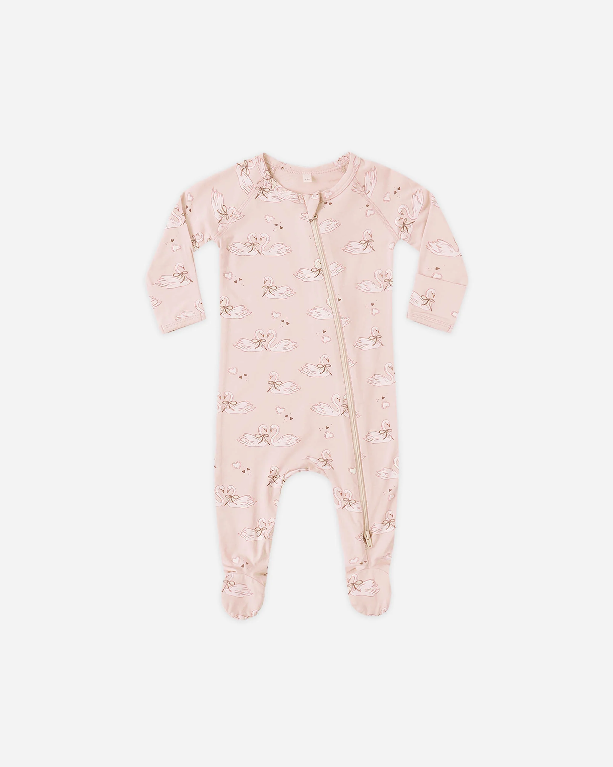 Bamboo Zip Footie Swans