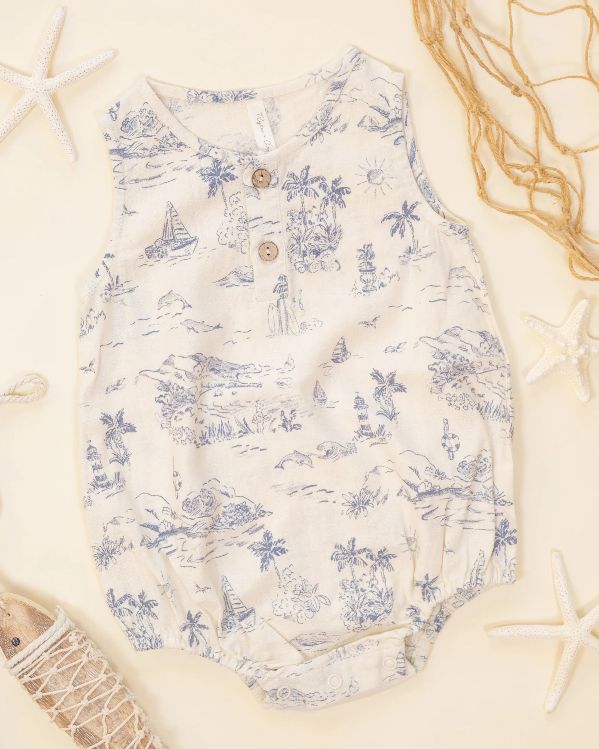 Beau Romper Ocean Toile - Image 2