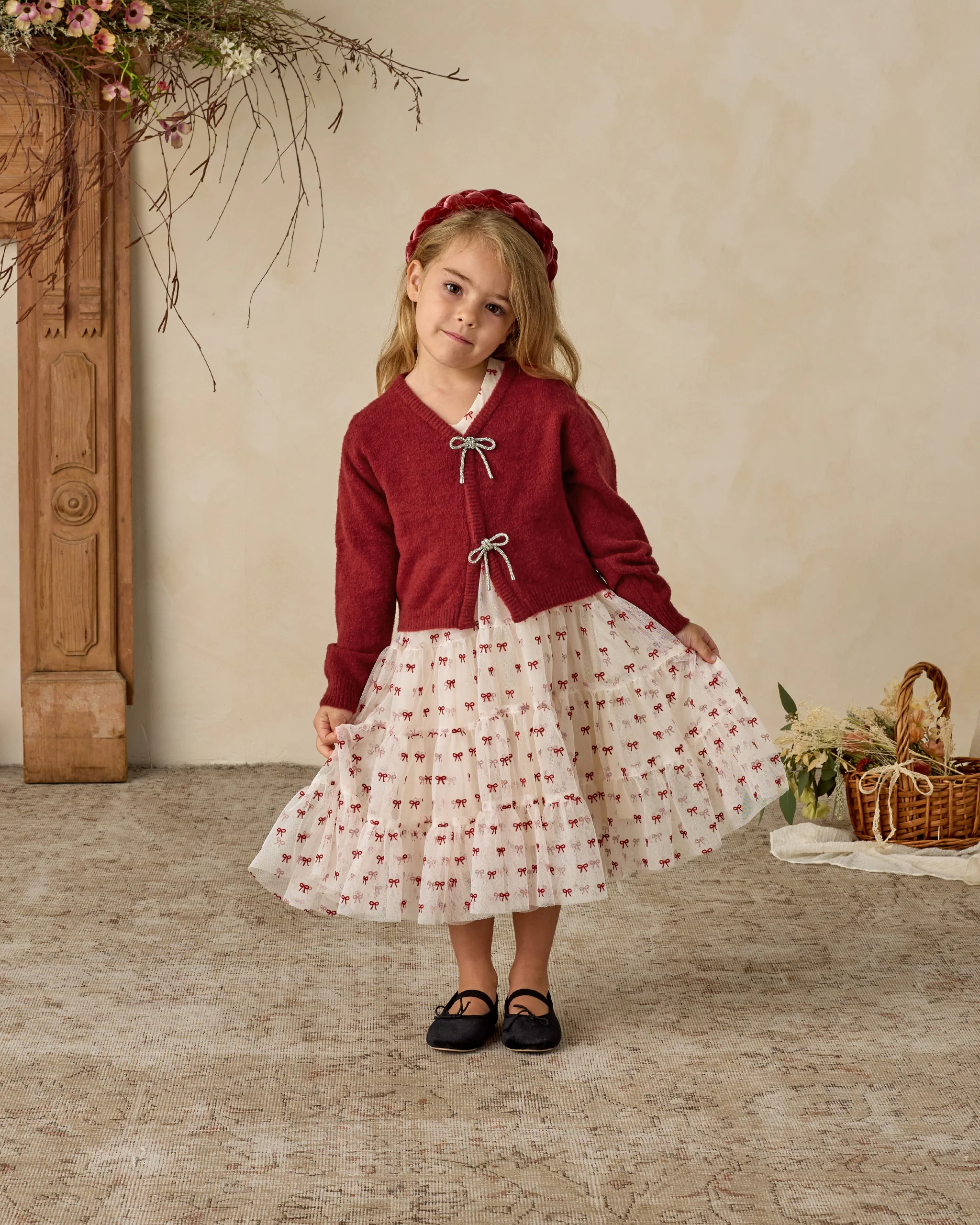 Bow Cardigan Ruby - Image 5