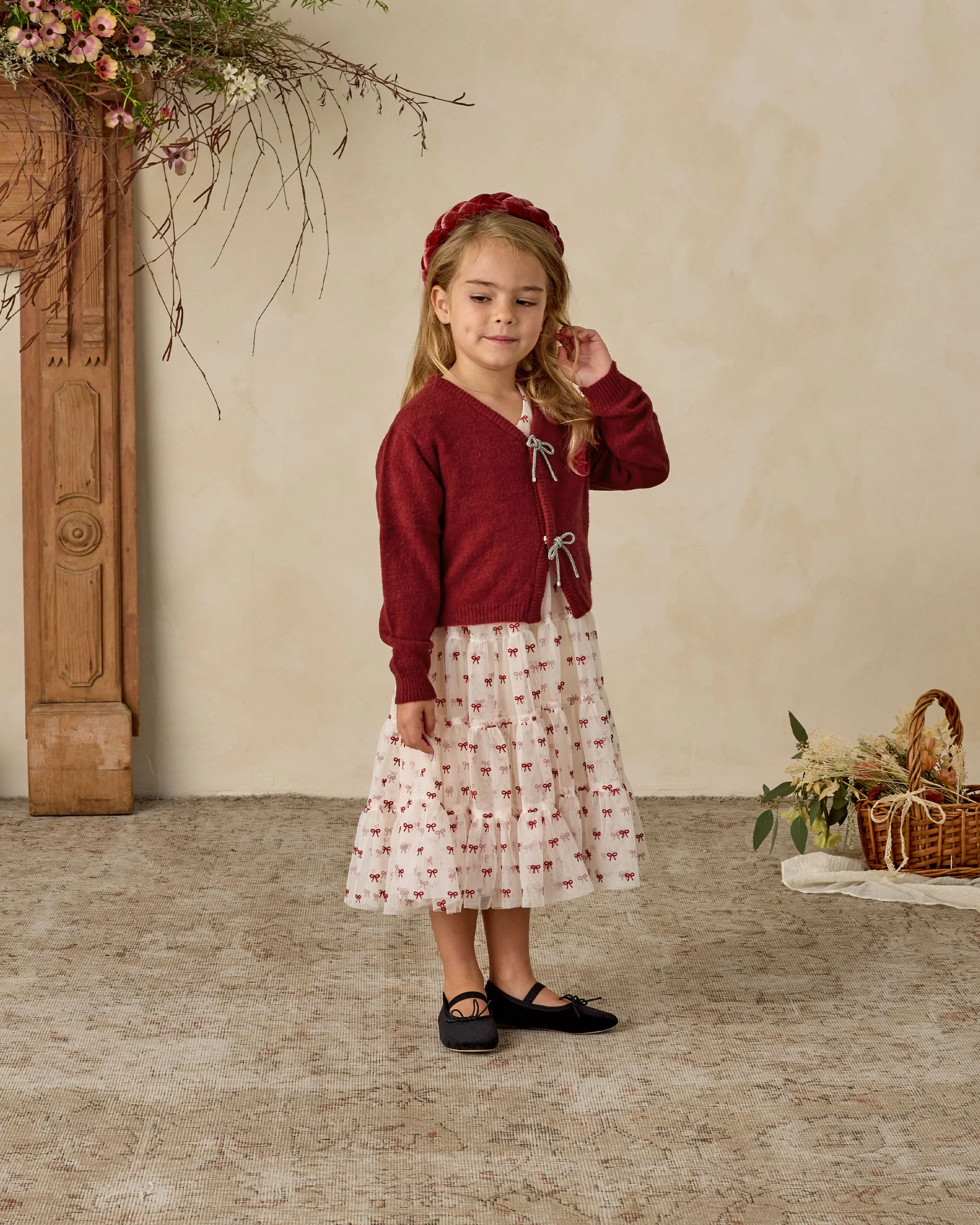 Bow Cardigan Ruby - Image 6