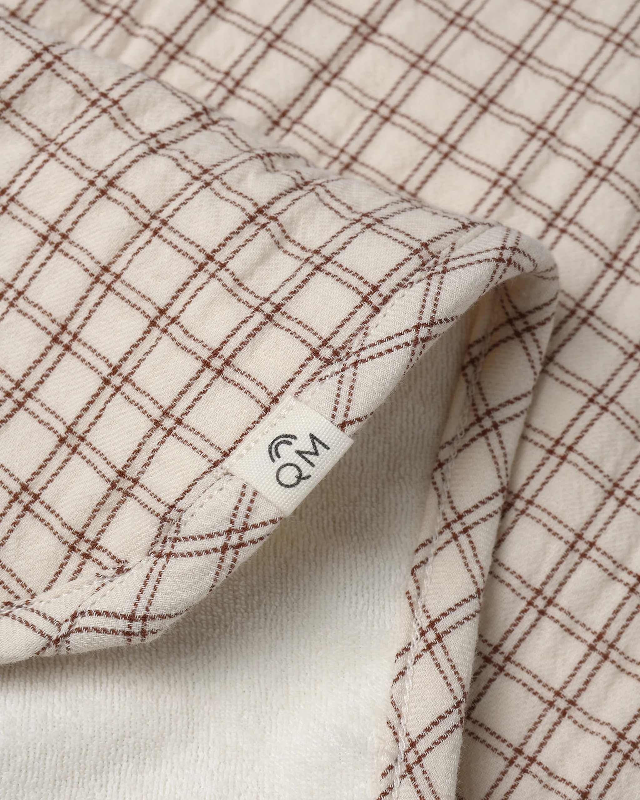 Burp Cloth, 2 Pack Bunnies, Cedar Check - Image 2