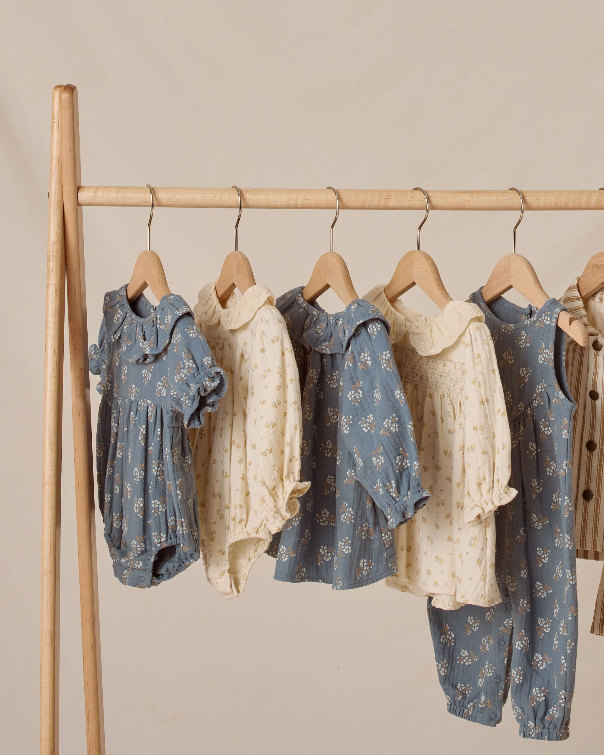 Collared Romper Blue Floral - Image 5