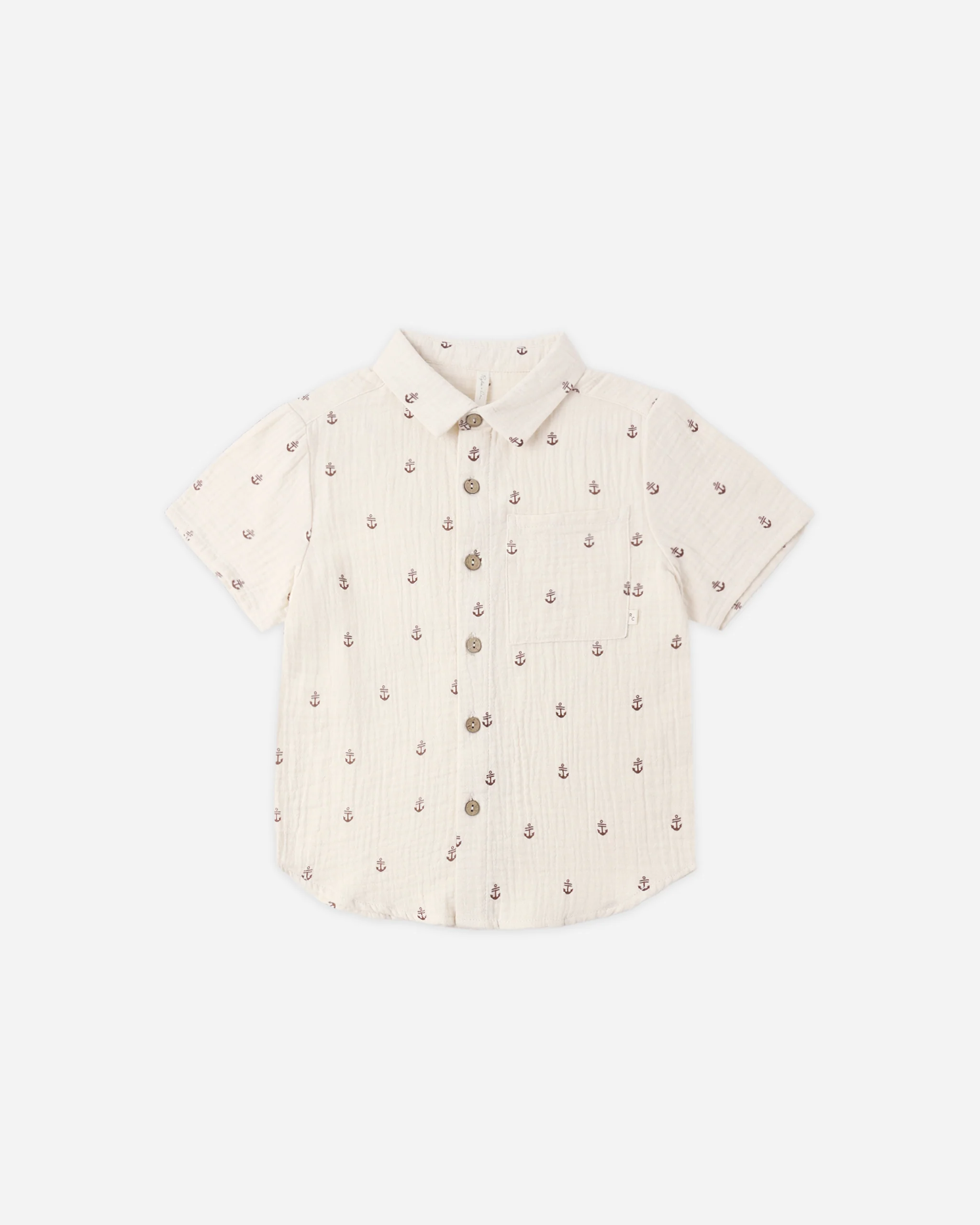 Collared Short Sleeve Shirt Anchors