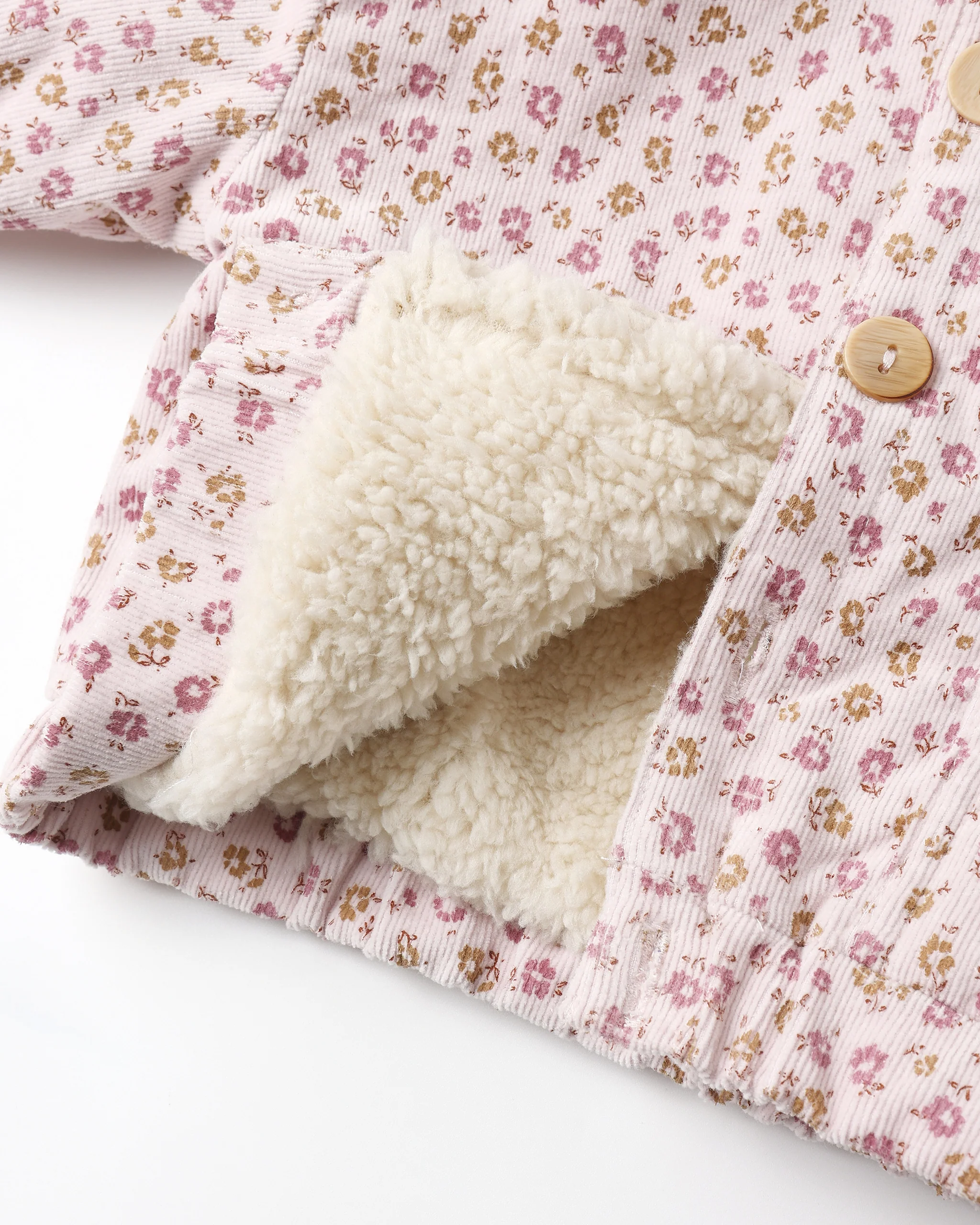 Corduroy Hooded Jacket Wildflowers - Image 2
