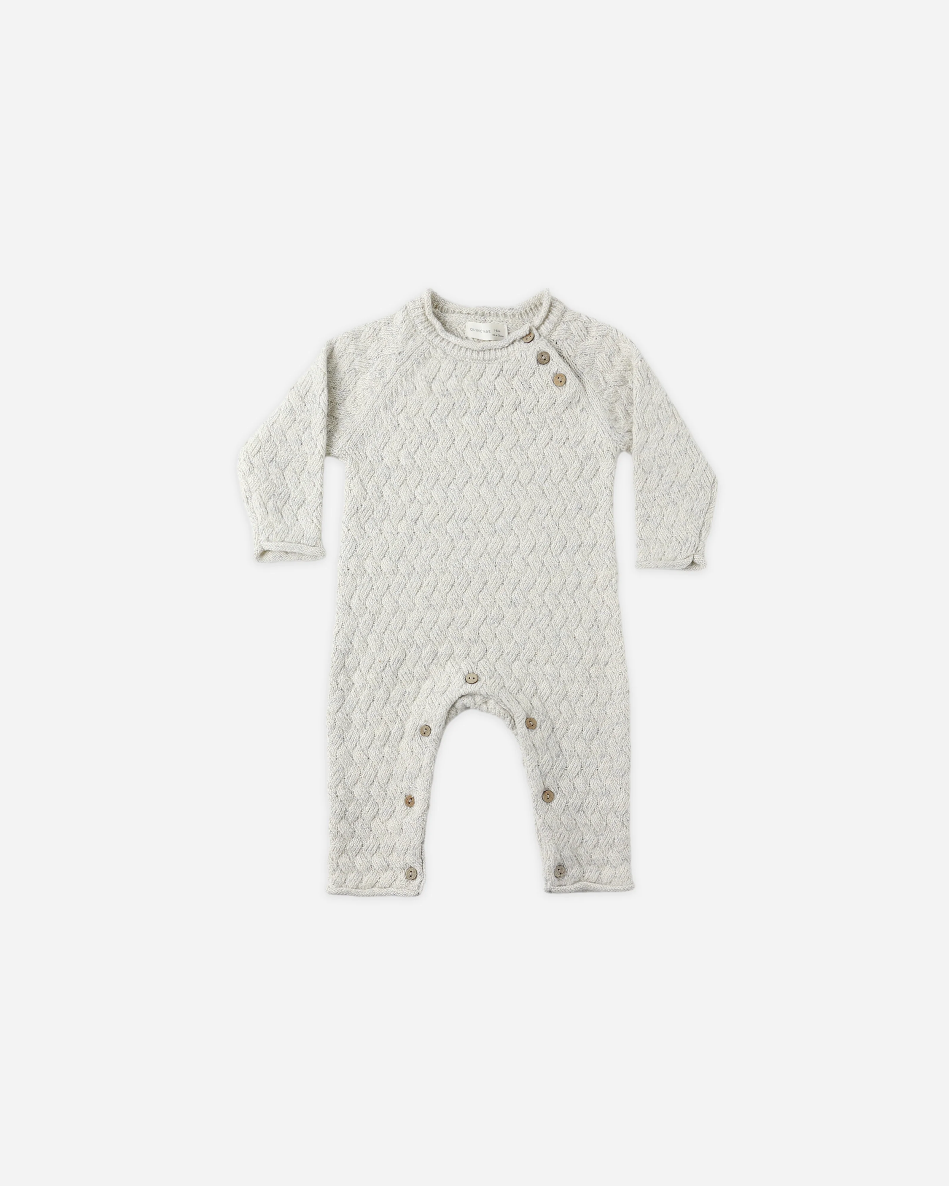 Cozy Heather Knit Jumpsuit Blue