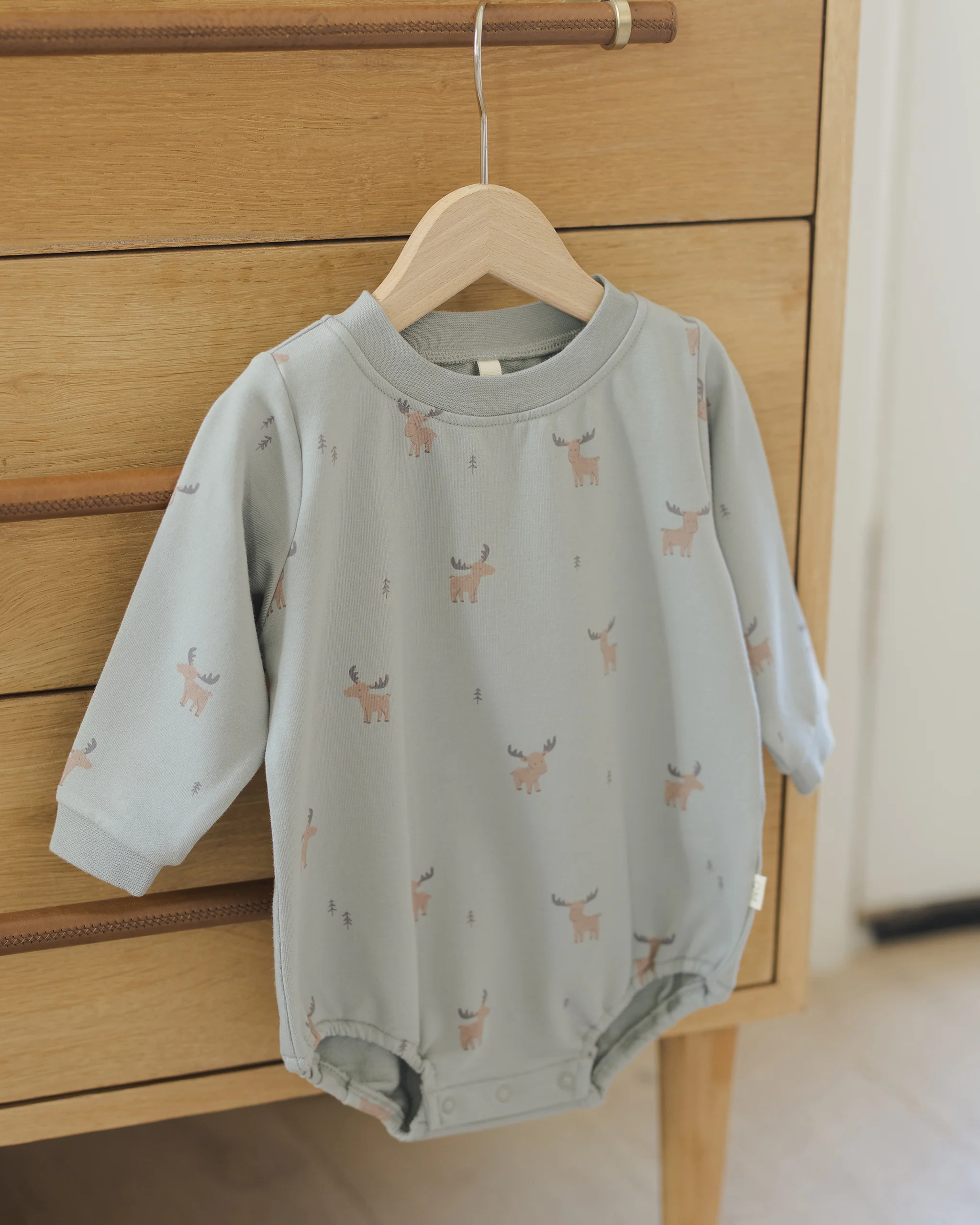Crewneck Bubble Romper Moose - Image 6