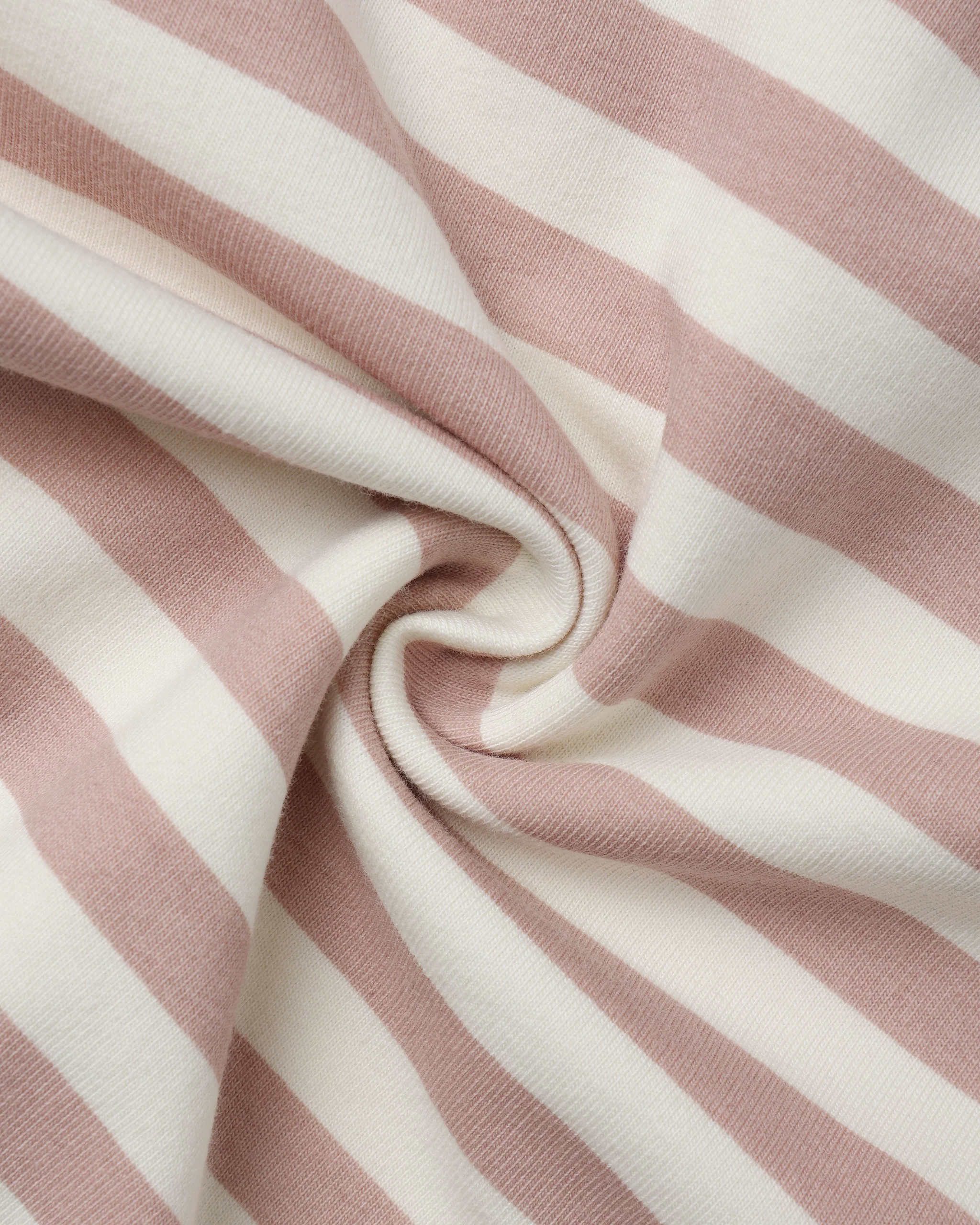 Crewneck Bubble Romper Pink Stripe - Image 6