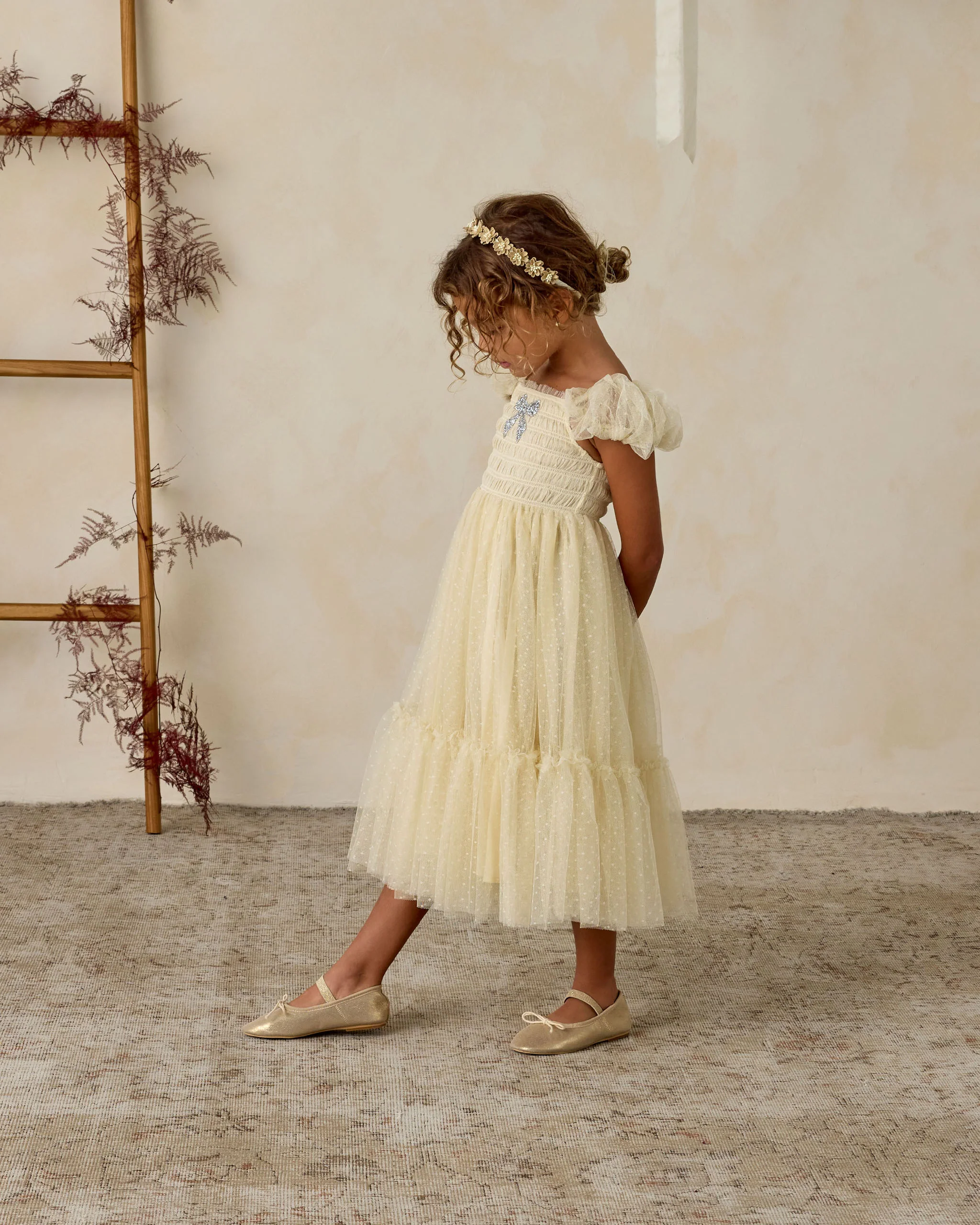 Floral Headband Ecru - Image 3