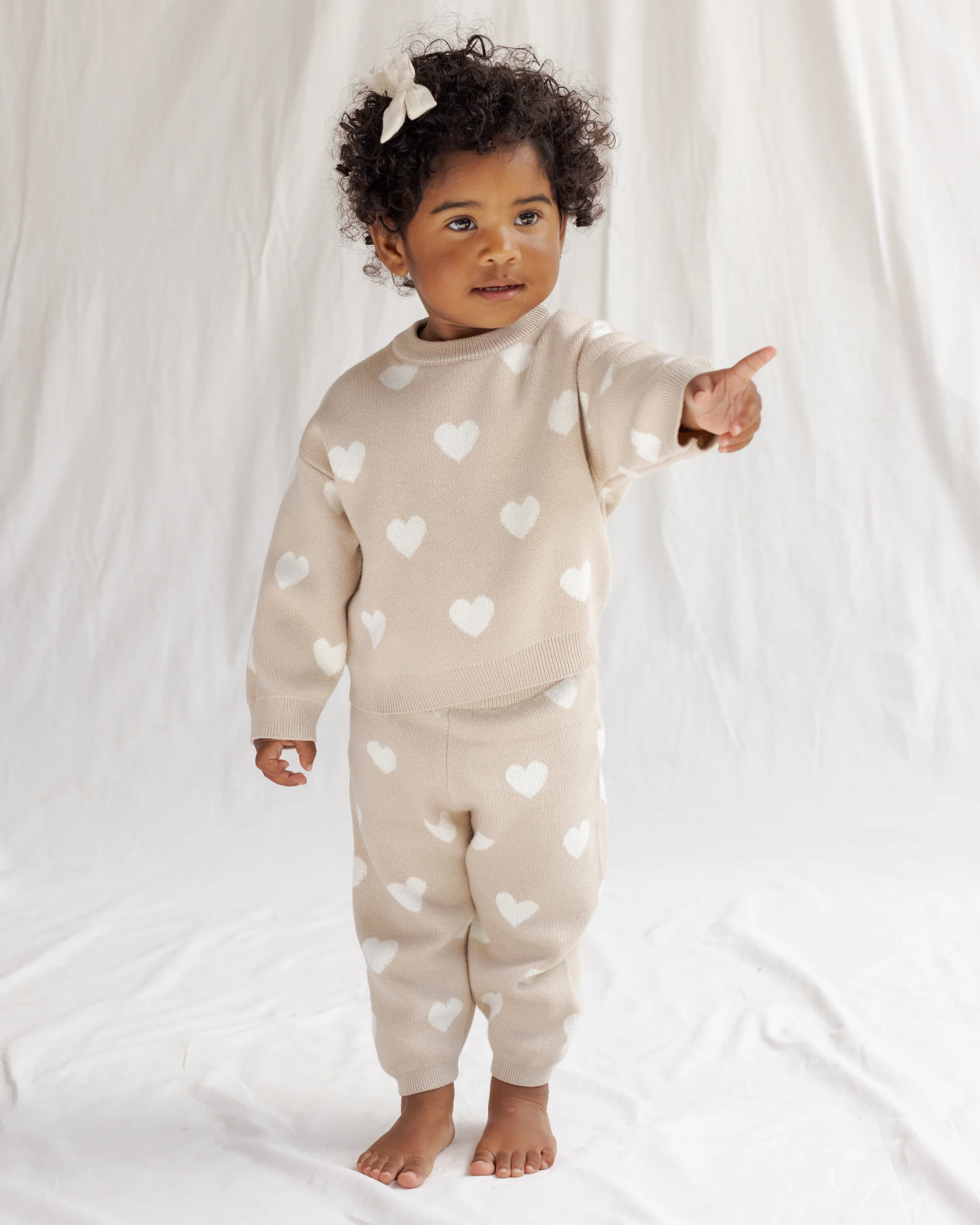 Heart Knit Pants Oat - Image 2