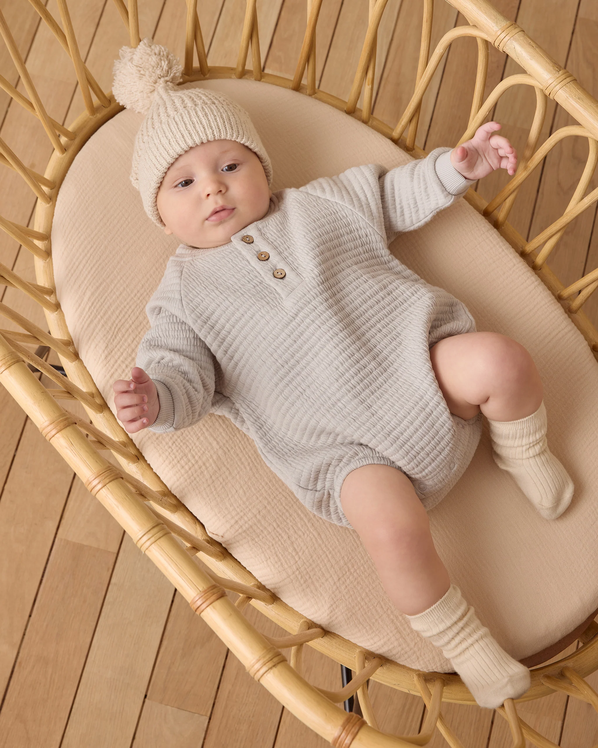 Henley Bubble Romper Frost - Image 2