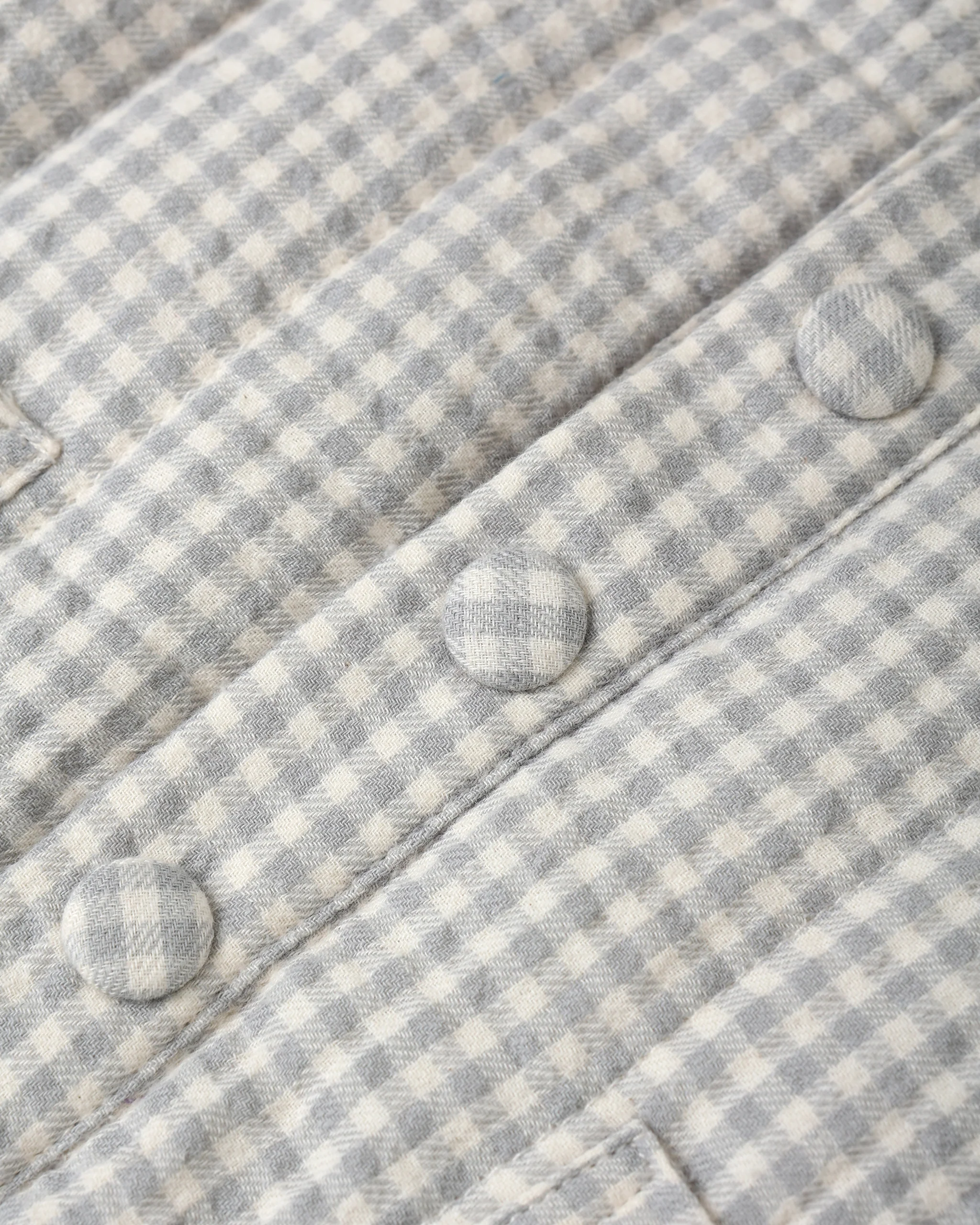 Hooded Woven Jacket Blue Gingham - Image 6