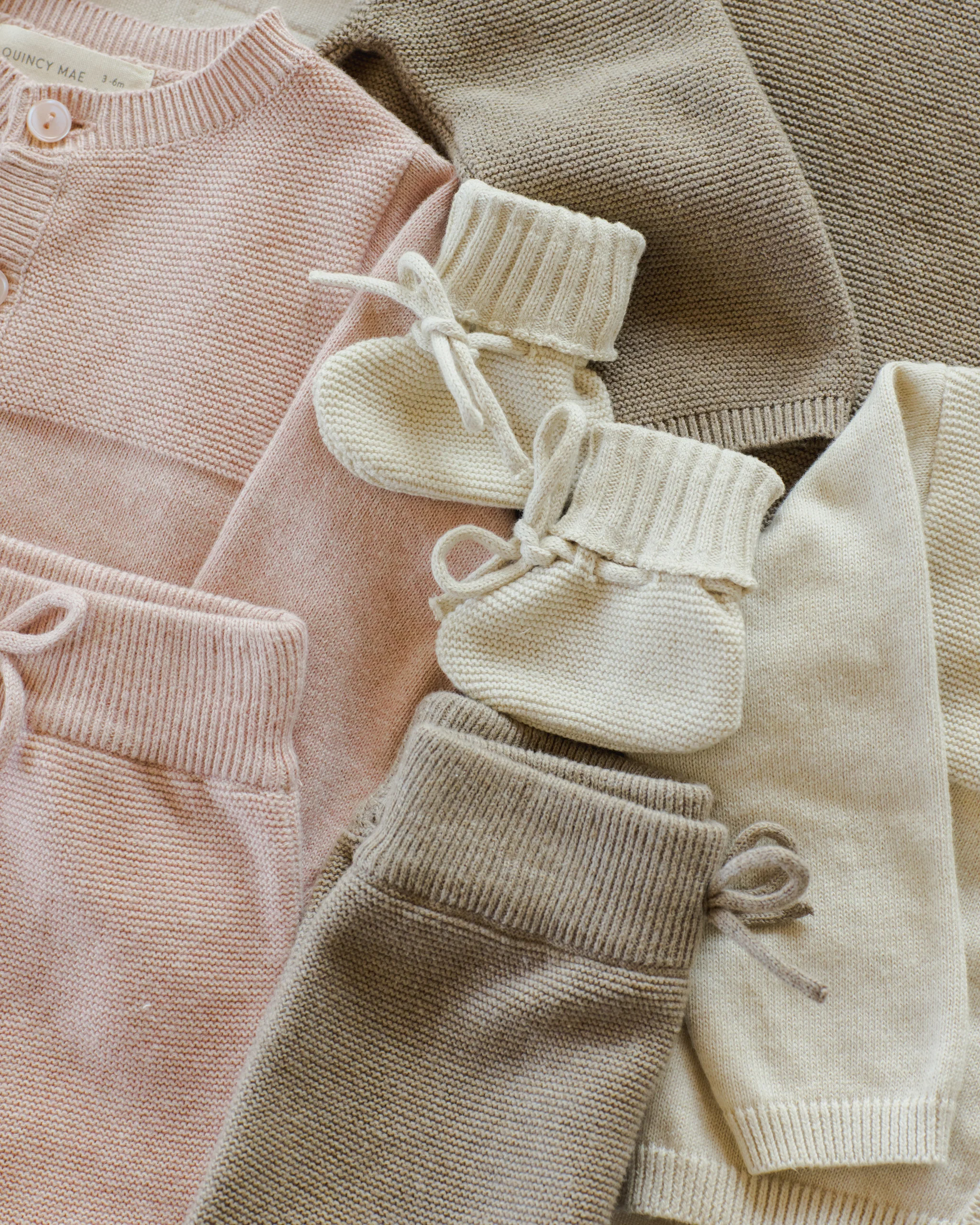 Knit Booties Heathered Natural - Image 2