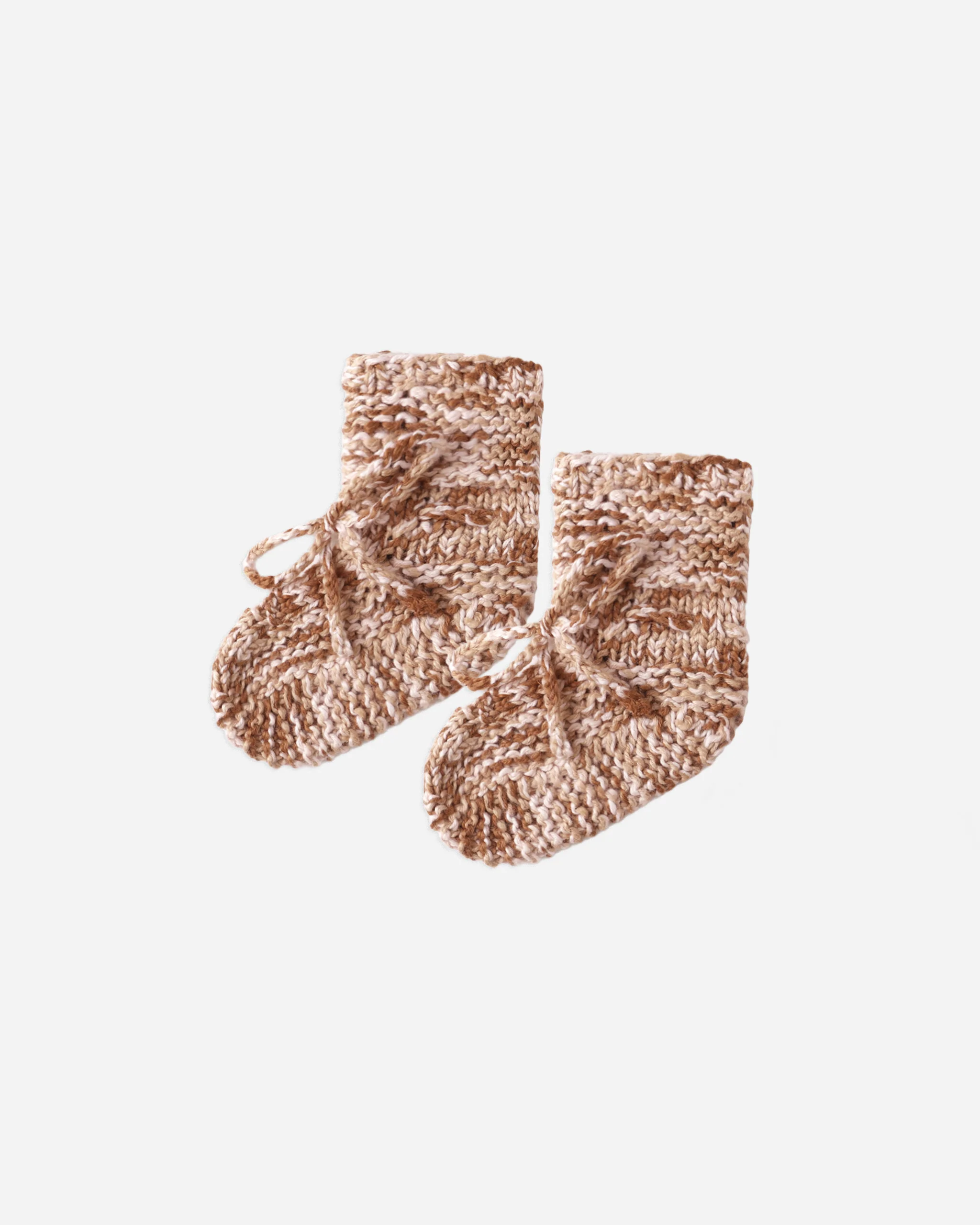 Knit Booties Rose Speckle