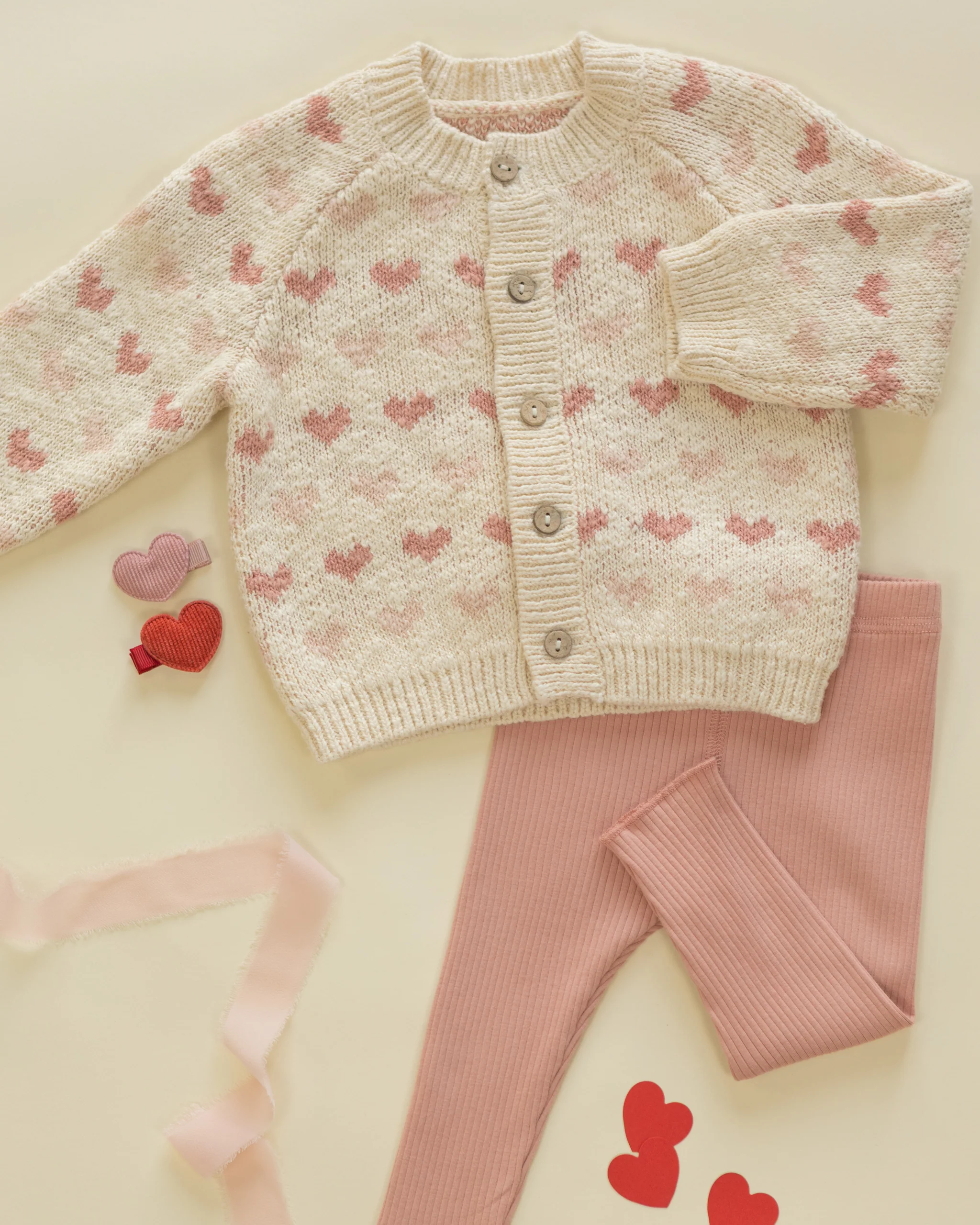 Knit Cardigan Hearts - Image 2