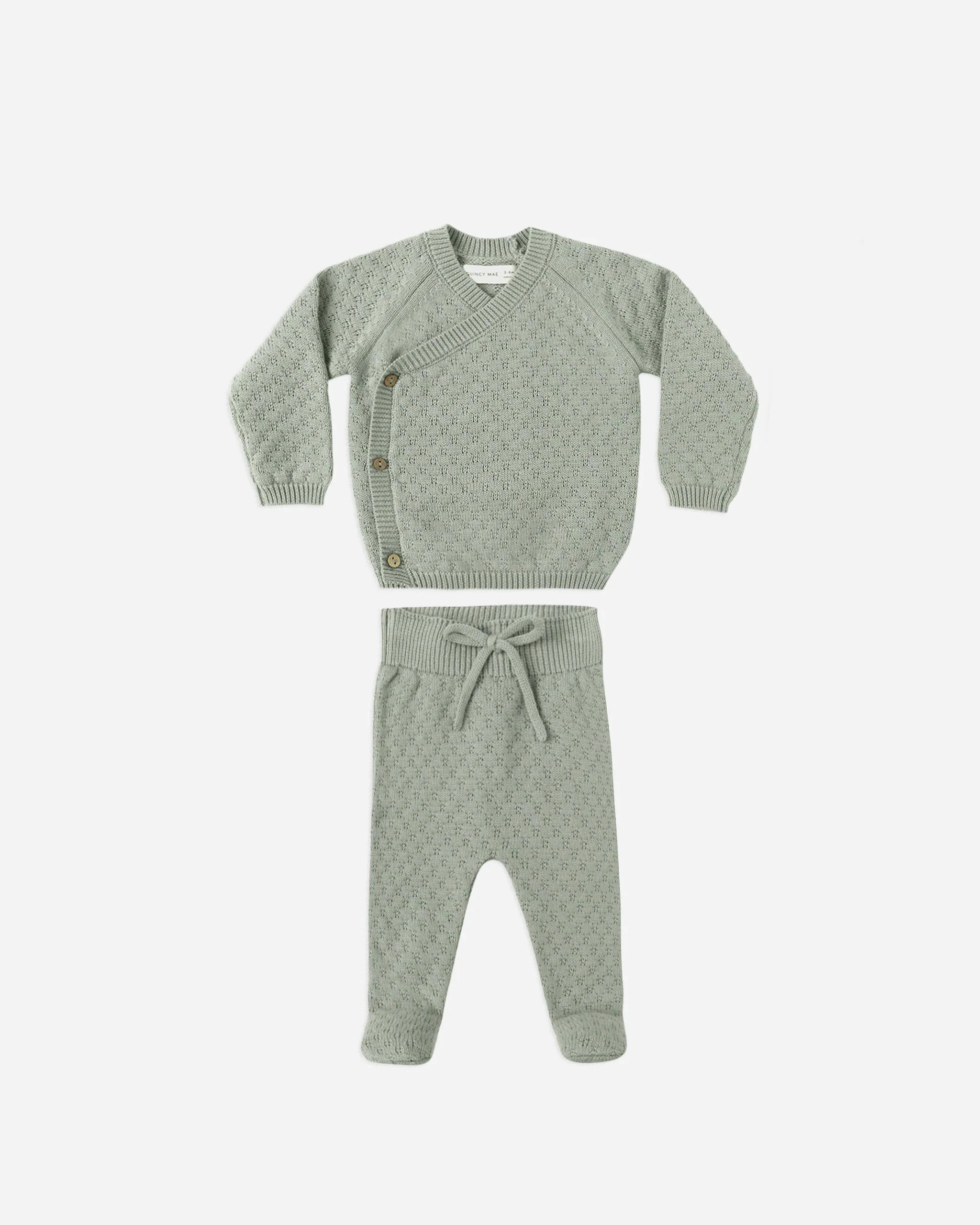 Knit Wrap Top + Pant Set Fern