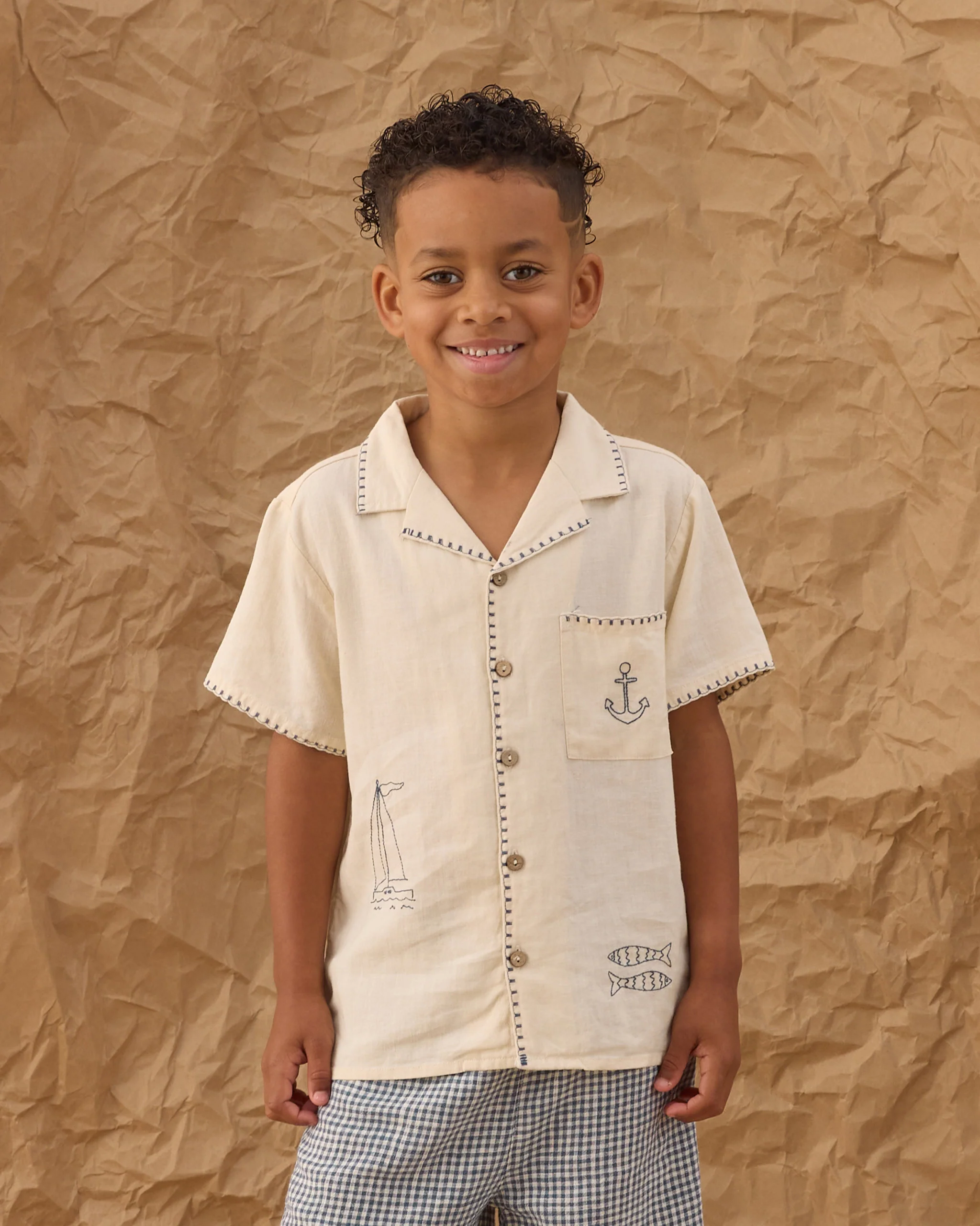 Lapel Collar Shirt Sailor - Image 2
