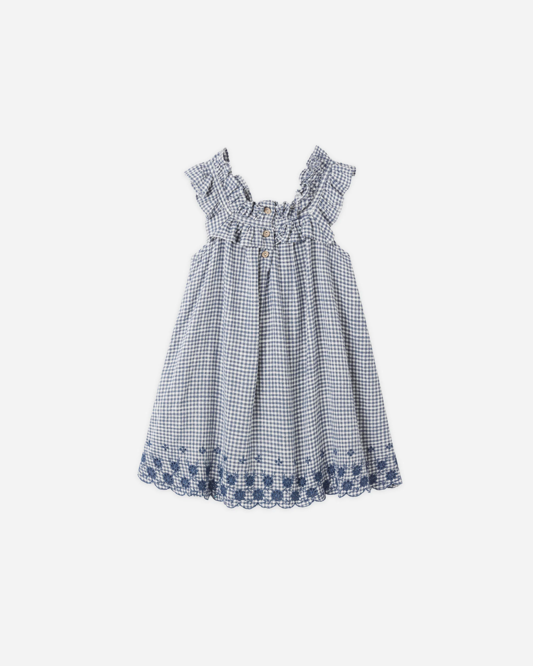 Lennon Dress Marine Gingham - Image 2