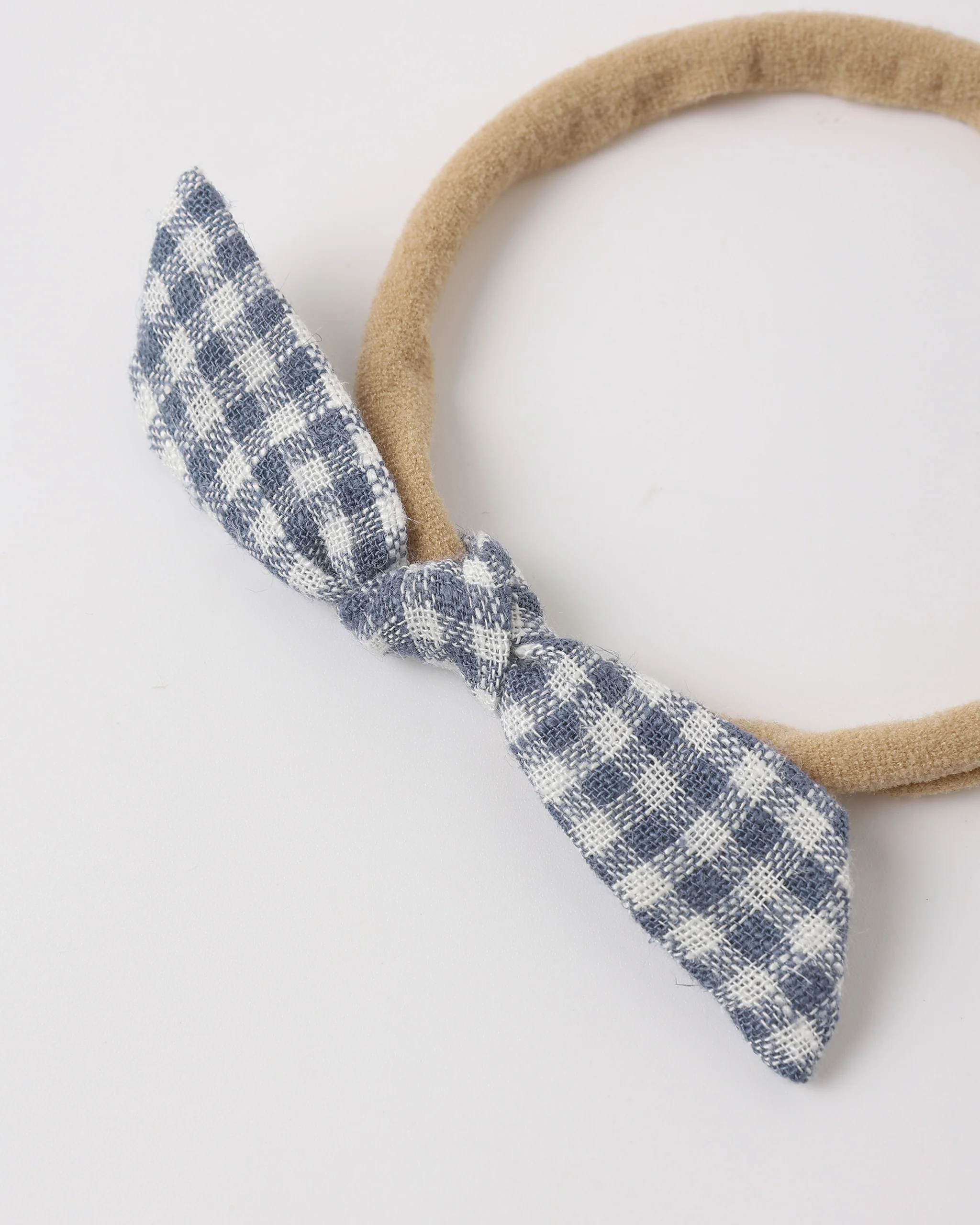 Little Knot Headband Marine Gingham - Image 4