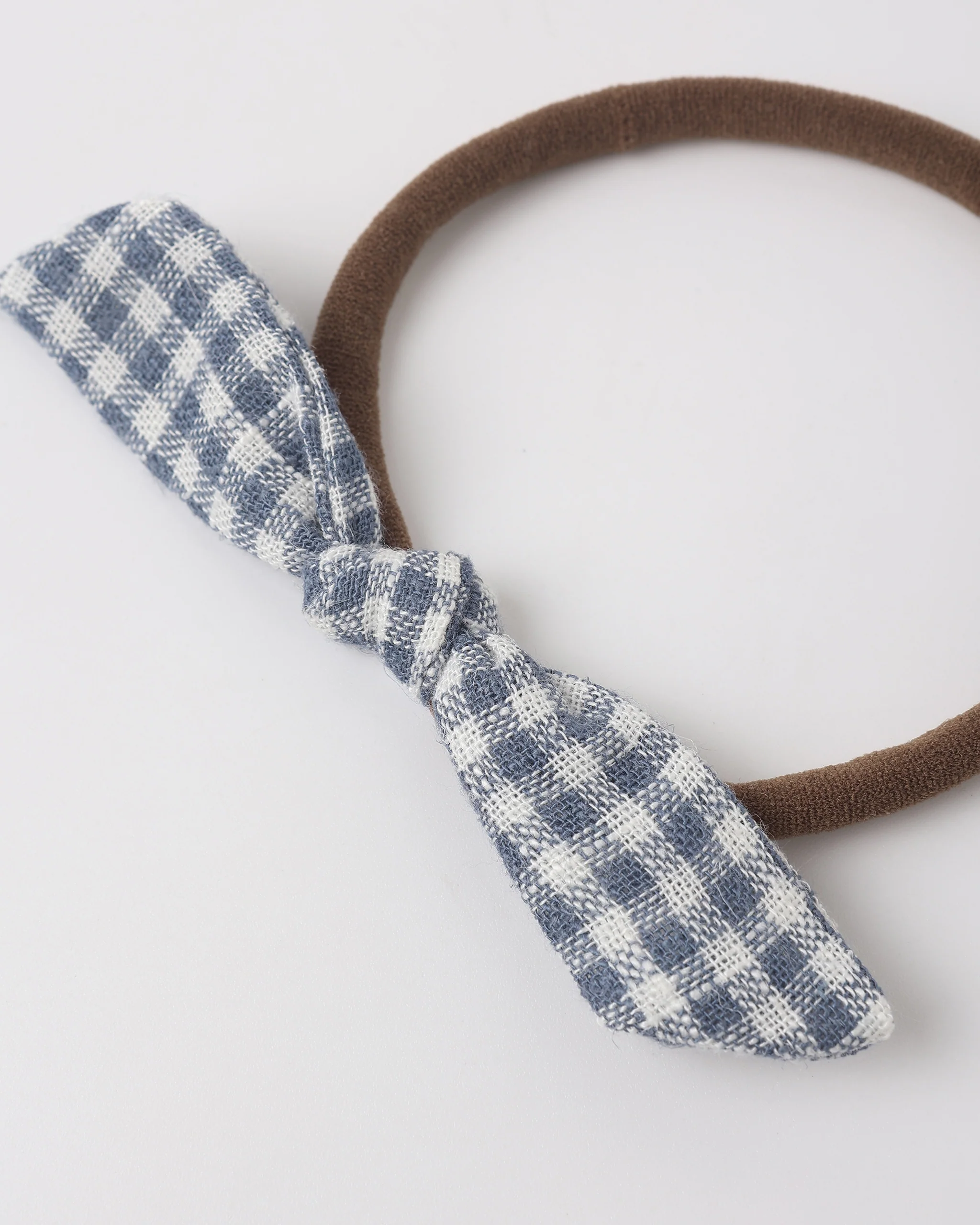 Little Knot Headband Marine Gingham - Image 5