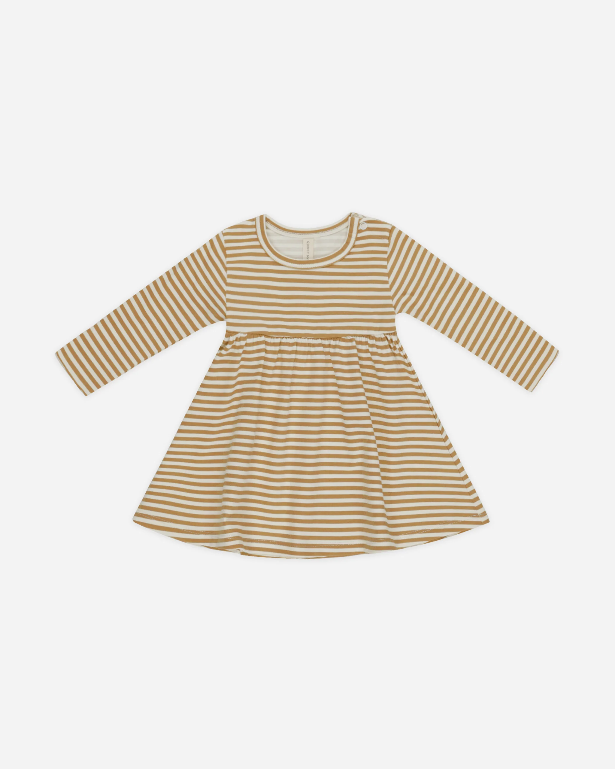 Long Sleeve Baby Dress Honey Stripe