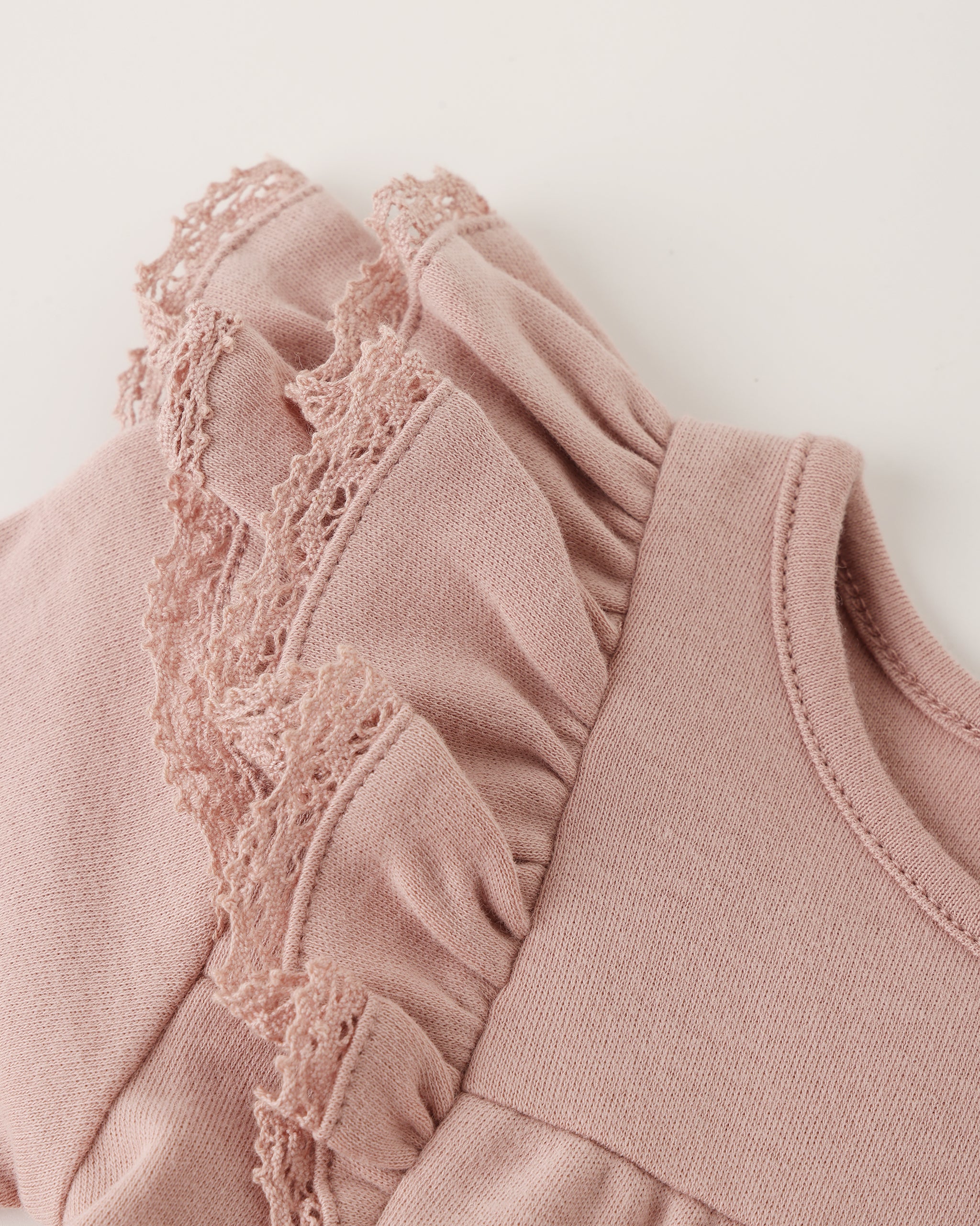 Long Sleeve Flutter Dress Rose - Image 5
