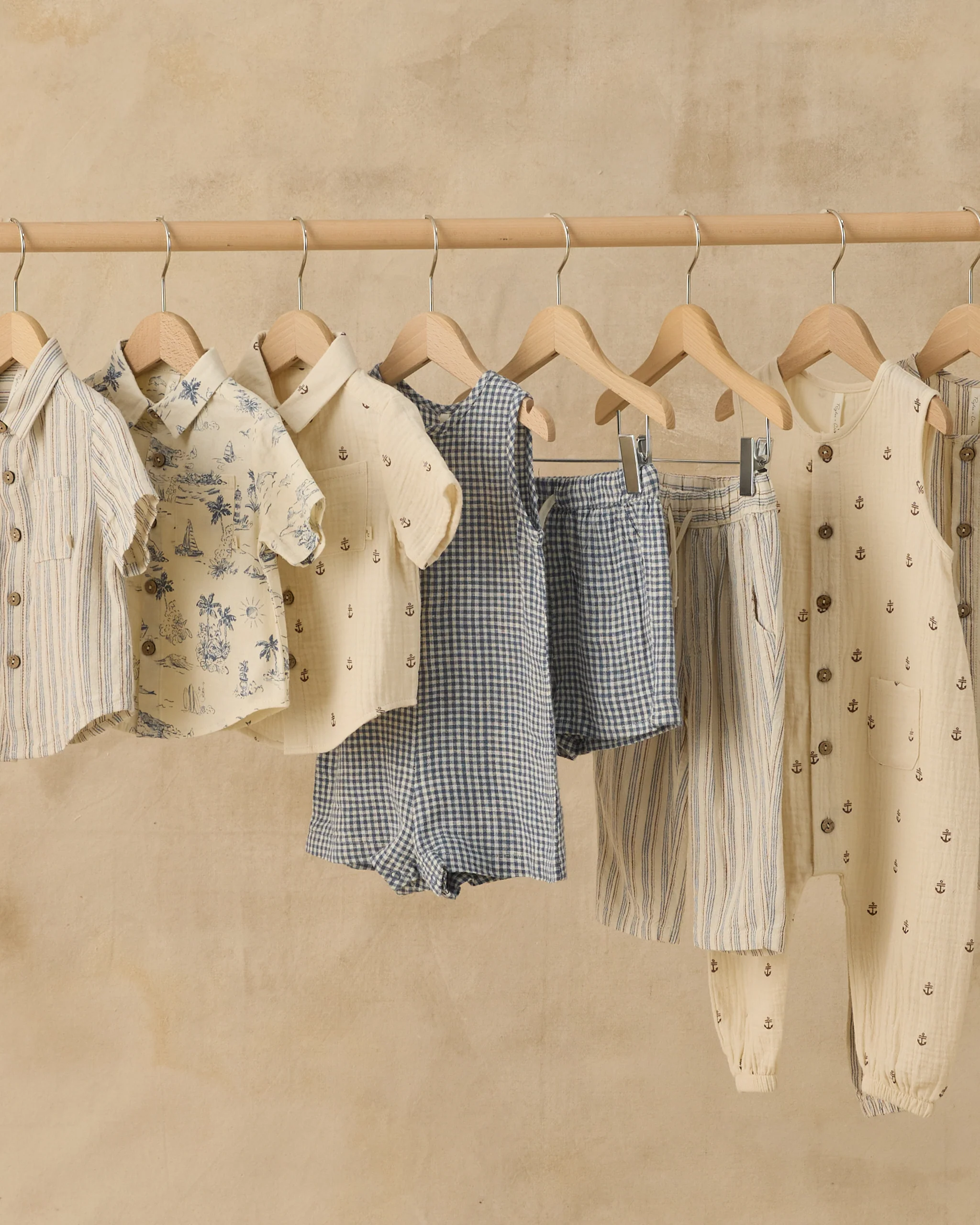 Maverick Romper Marine Gingham - Image 2