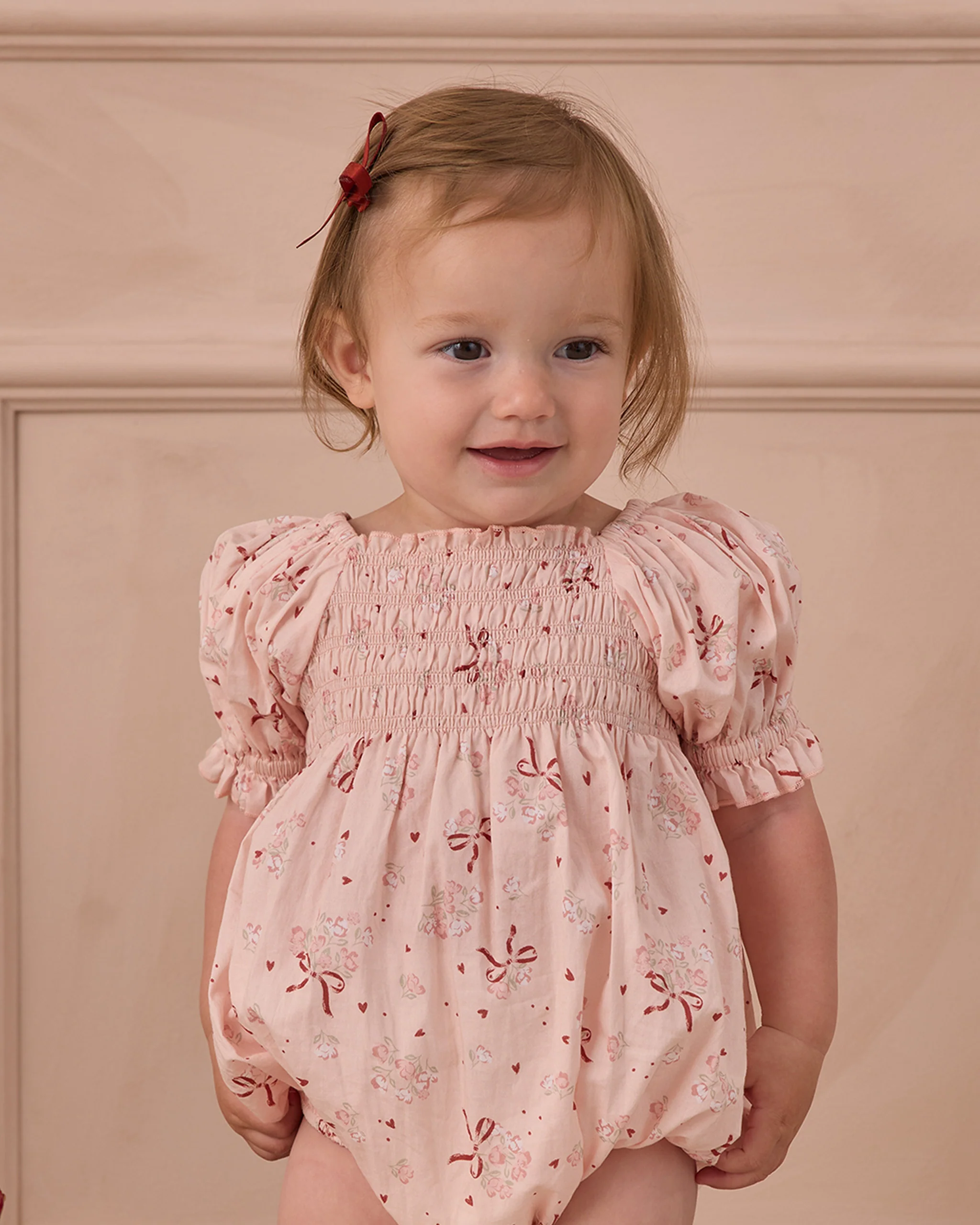 Mini Satin Ribbon Bows Blush, Red - Image 3