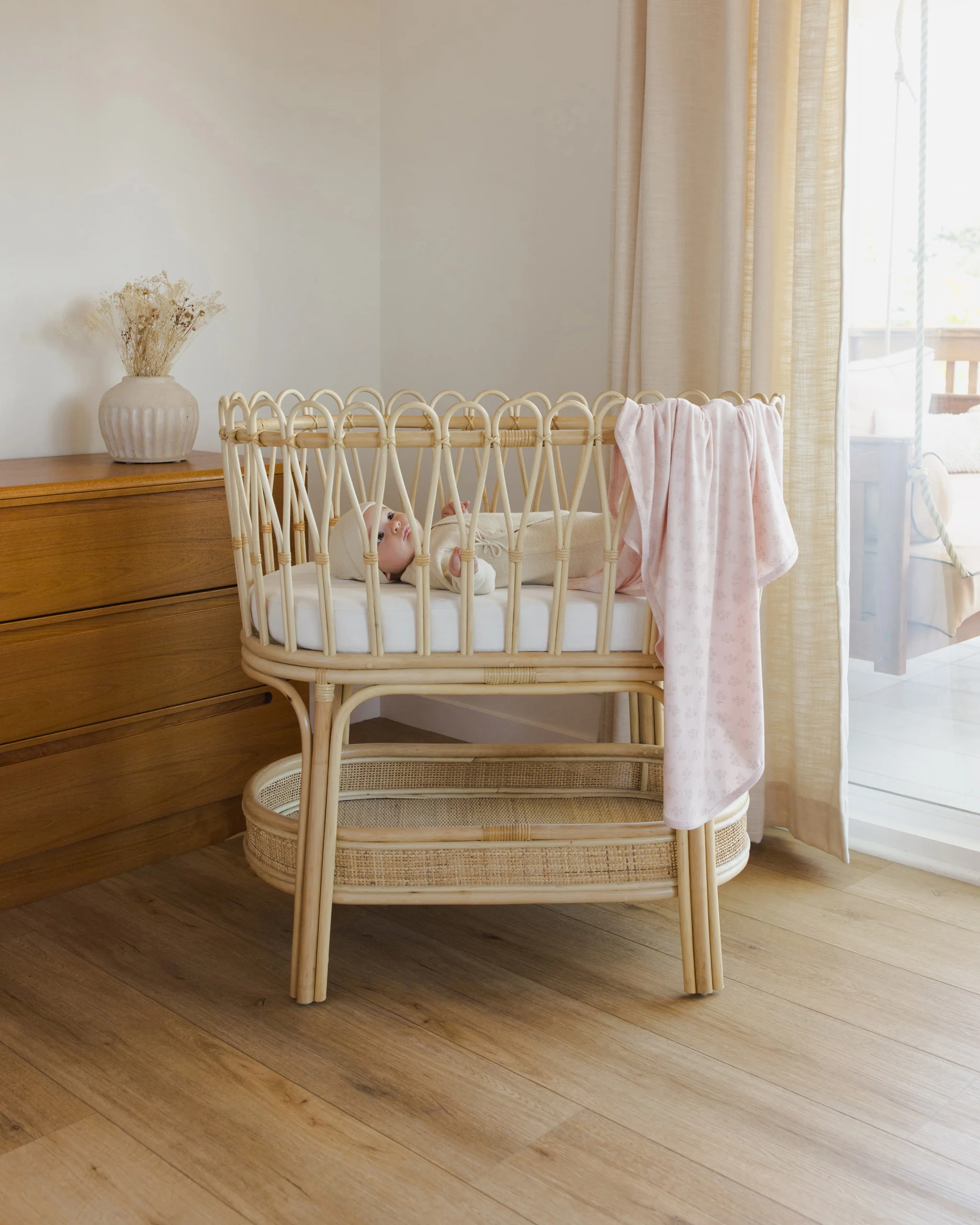 Modal Baby Swaddle Pink Blossom - Image 2