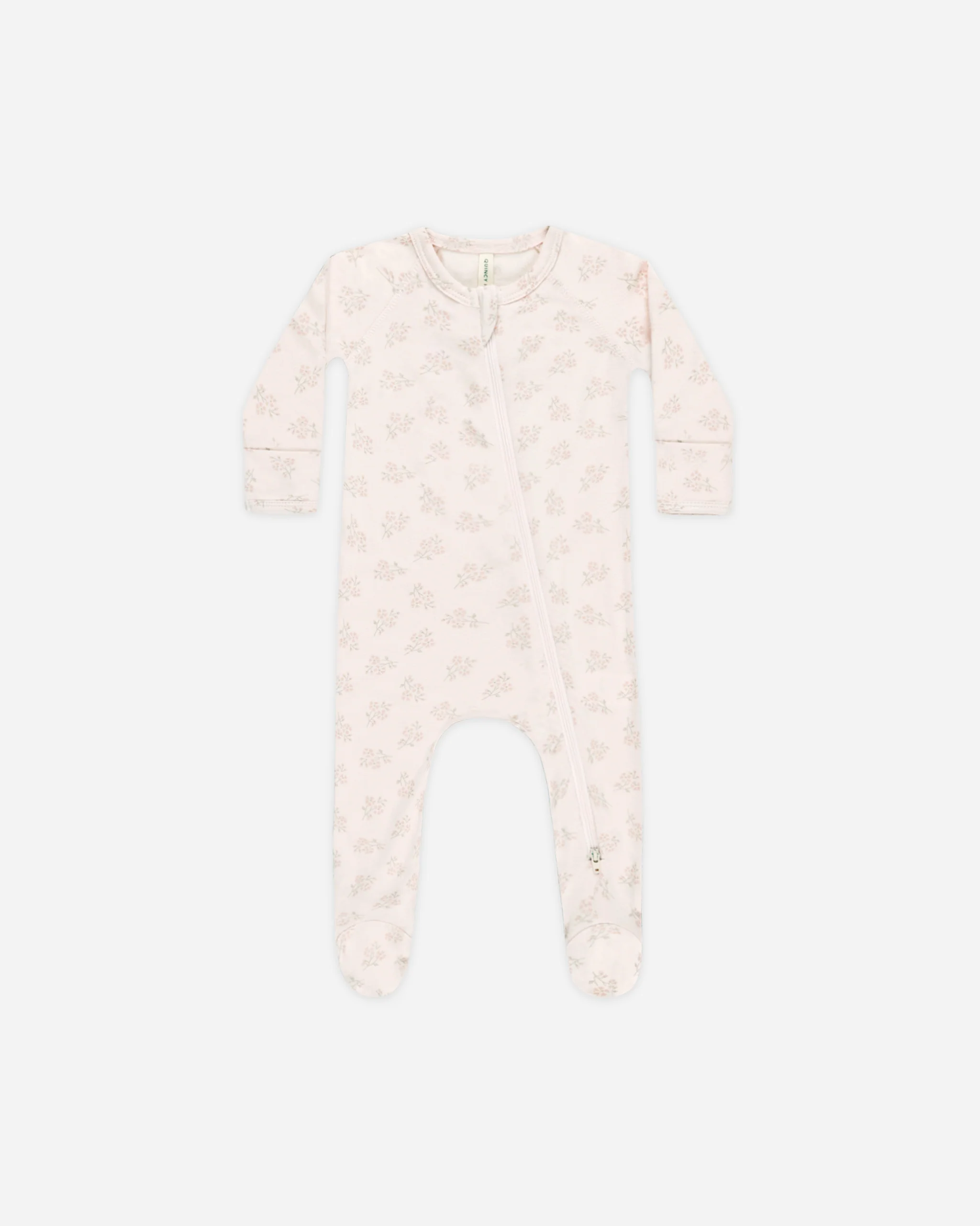 Modal Zip Footie Pink Blossom