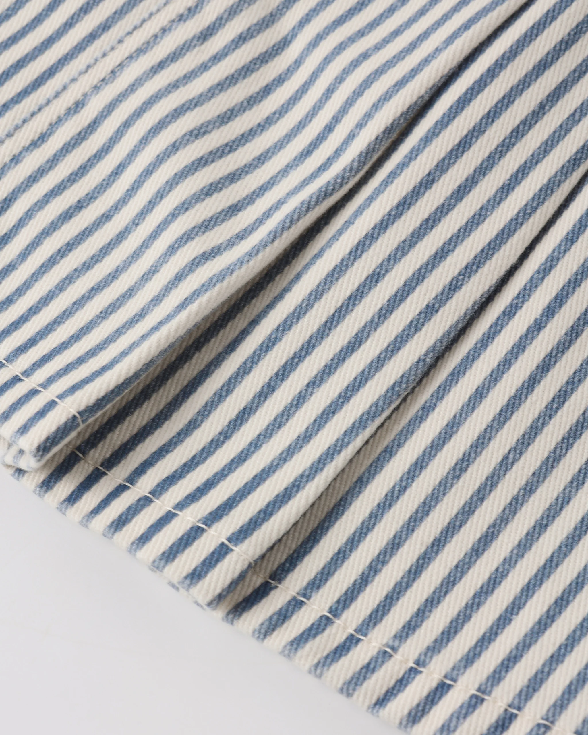 Pleated Denim Skirt Railroad Stripe - Image 8