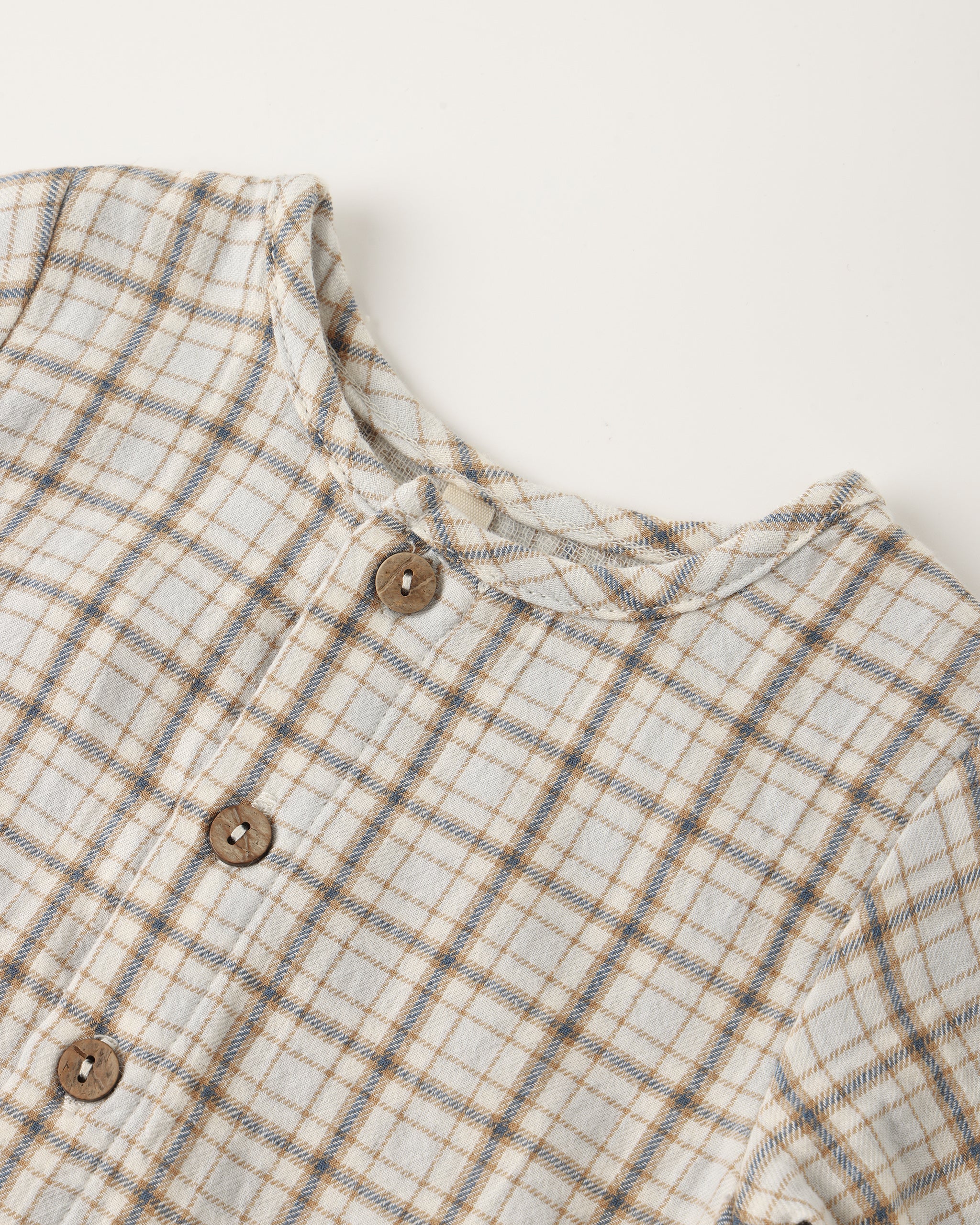 Pocketed Woven Jumpsuit Blue Plaid - Image 6
