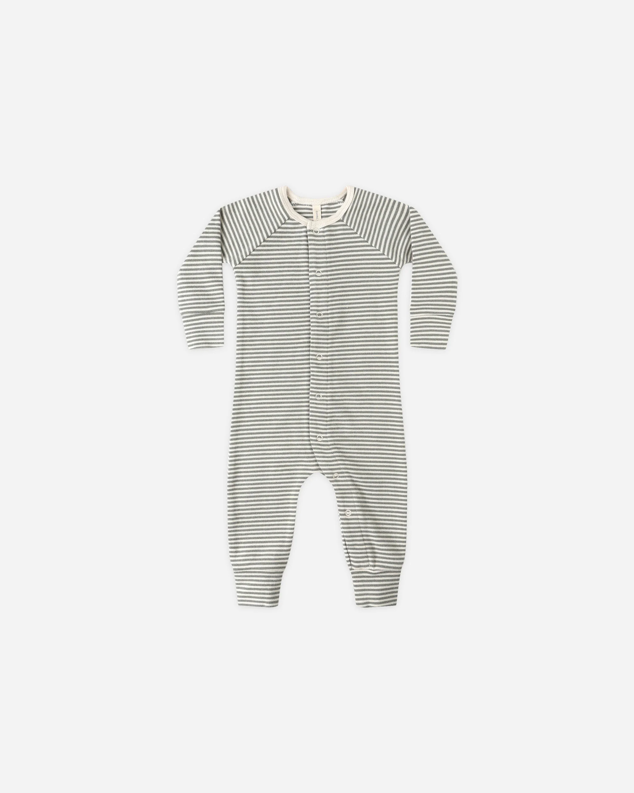 Pointelle Long John Forest Stripe