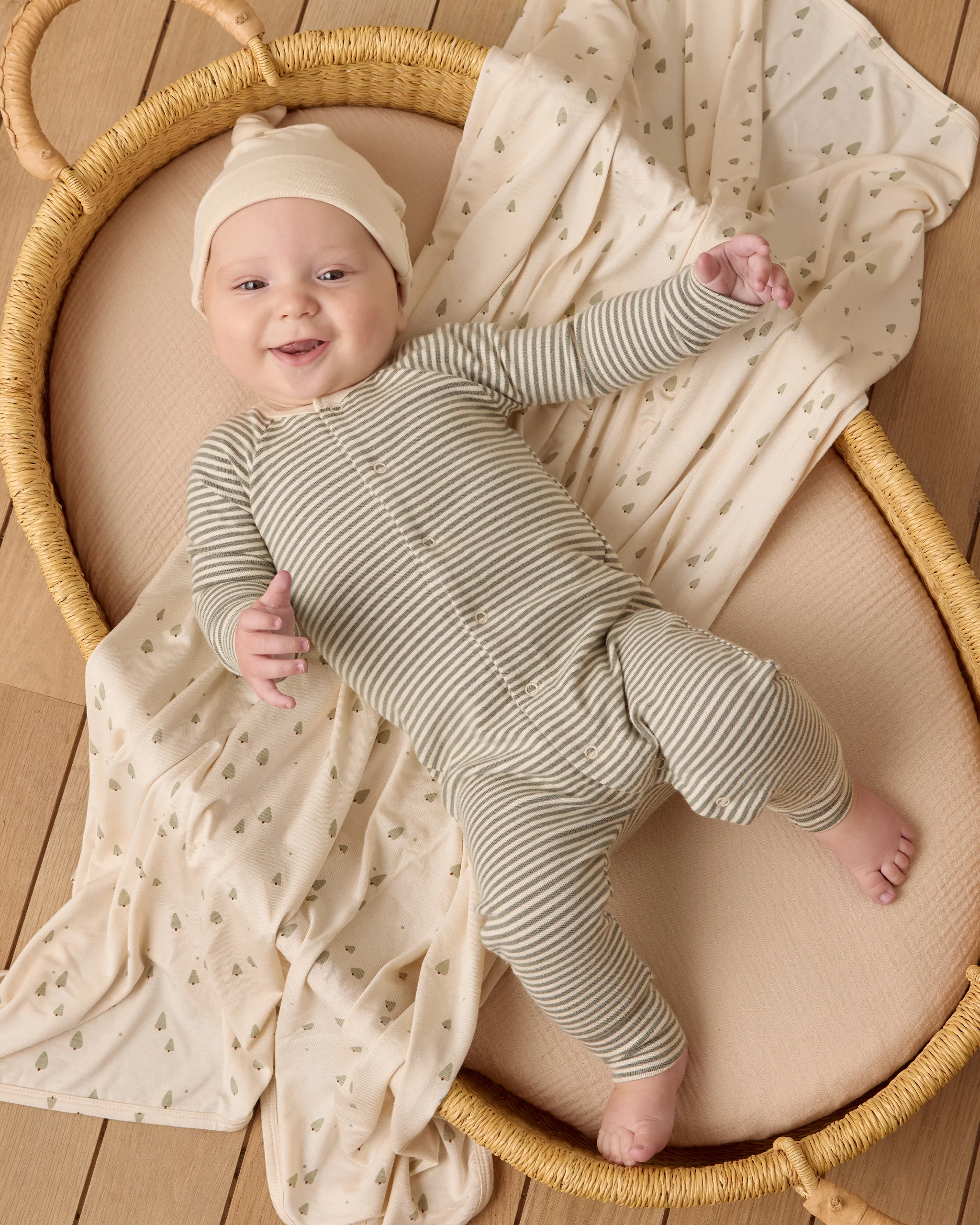 Pointelle Long John Forest Stripe - Image 2