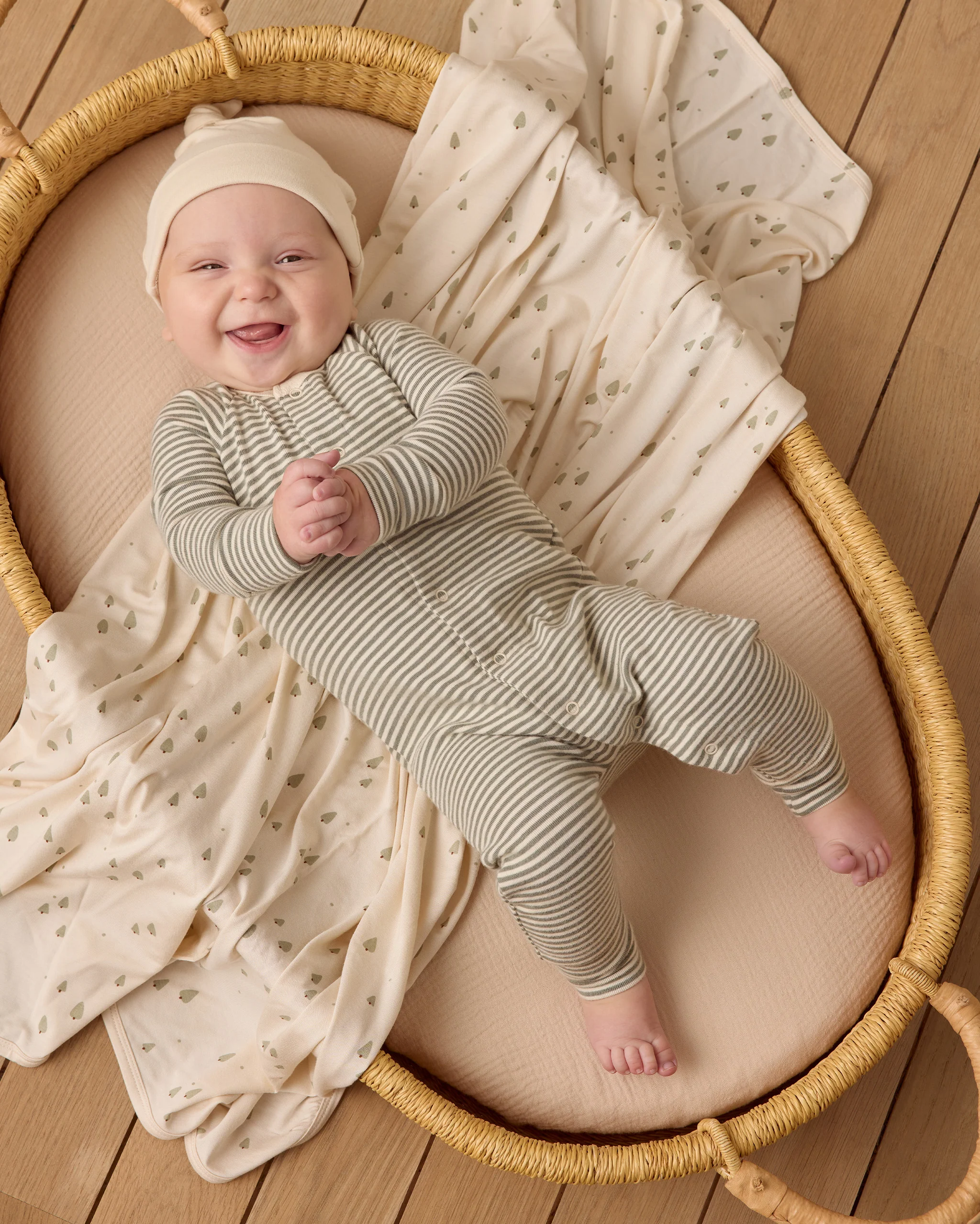 Pointelle Long John Forest Stripe - Image 5