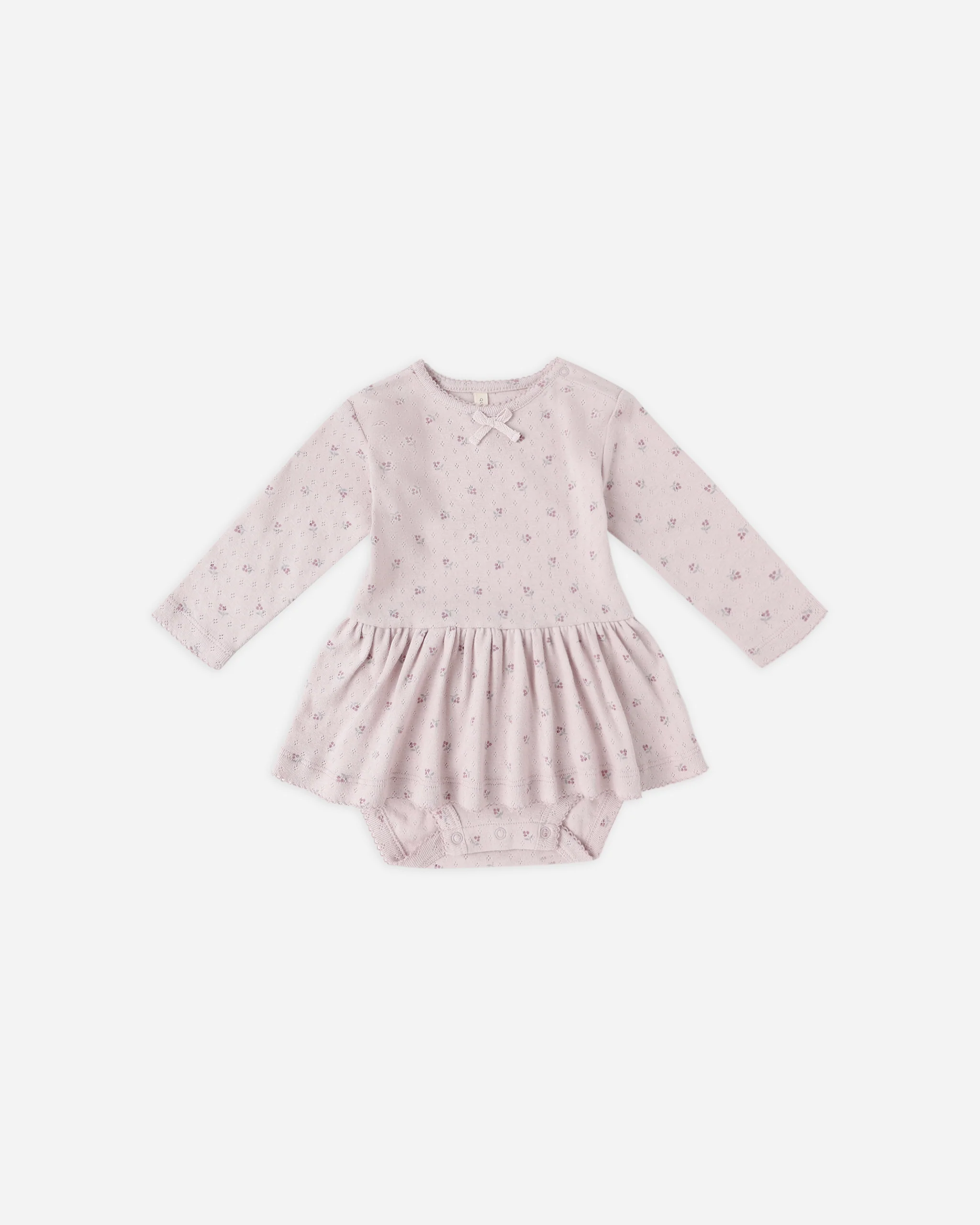 Pointelle Skirted Bodysuit Lilac Ditsy