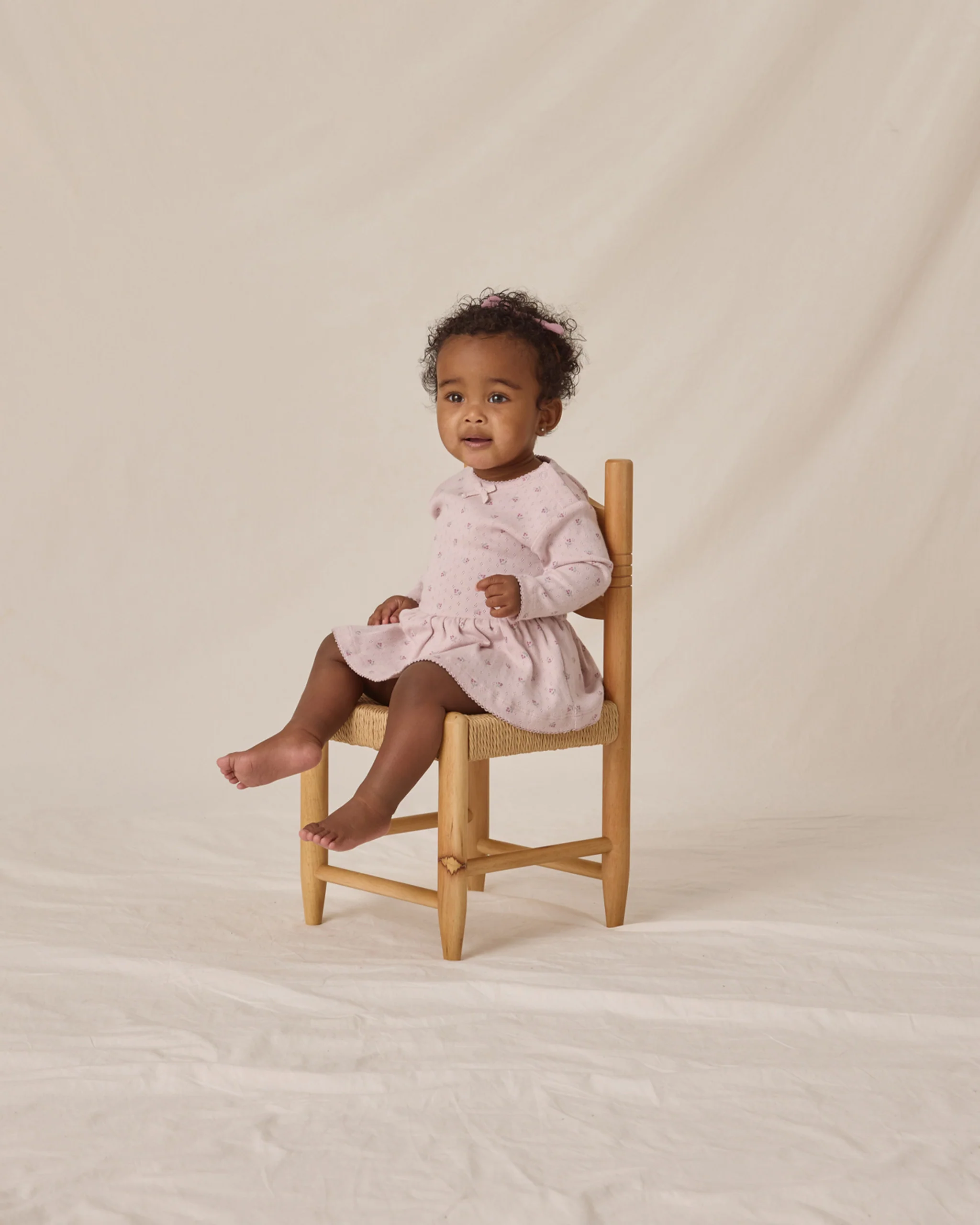 Pointelle Skirted Bodysuit Lilac Ditsy - Image 3
