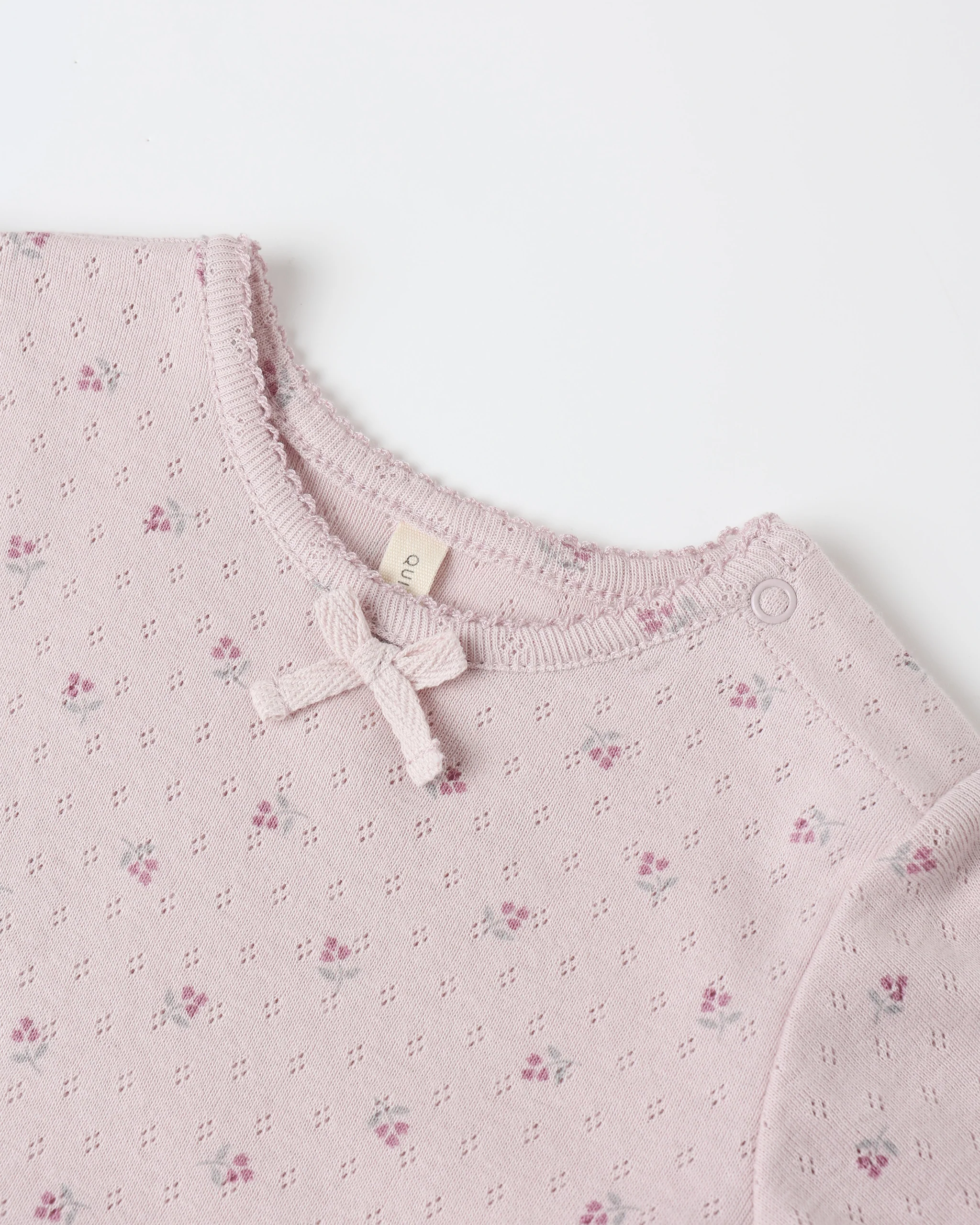 Pointelle Skirted Bodysuit Lilac Ditsy - Image 6