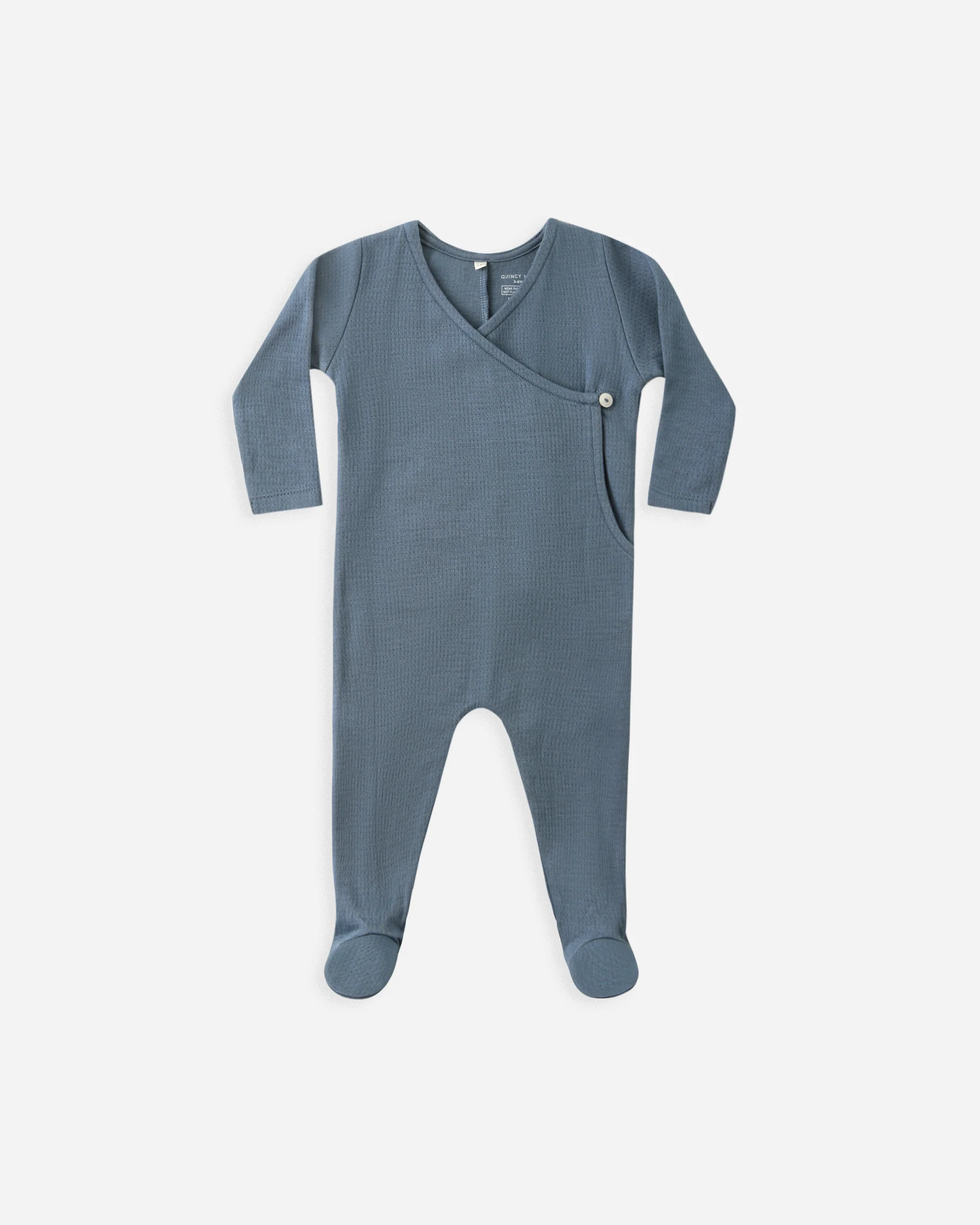 Pointelle Wrap Footie Ocean