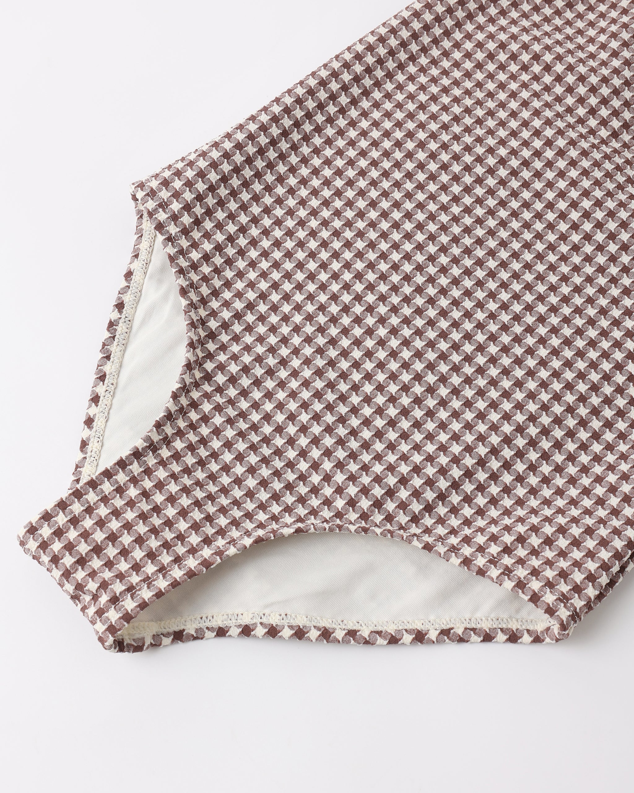 Positano One-Piece Chocolate Houndstooth - Image 2