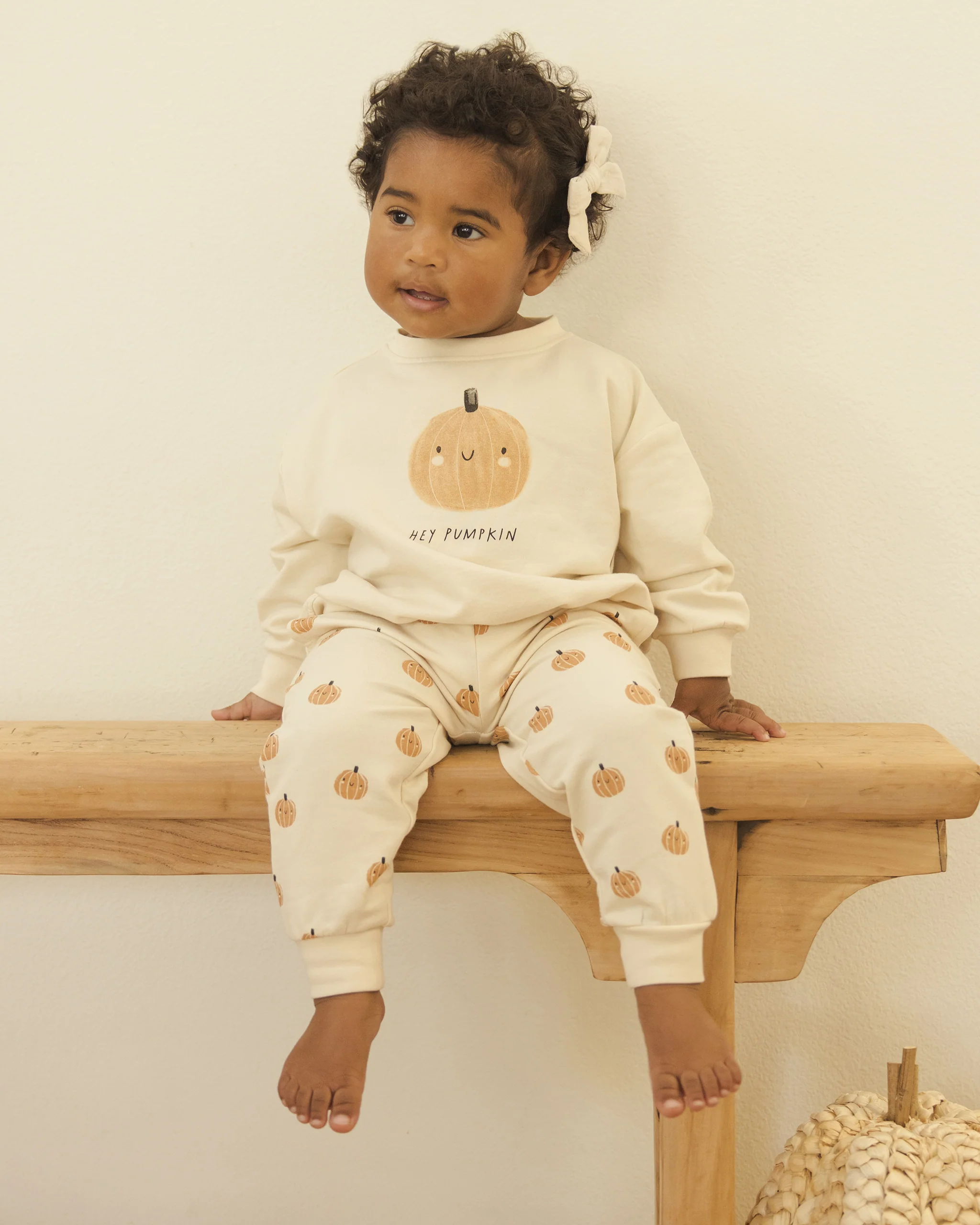 Relaxed Fleece Sweatshirt Pumpkin - Image 3