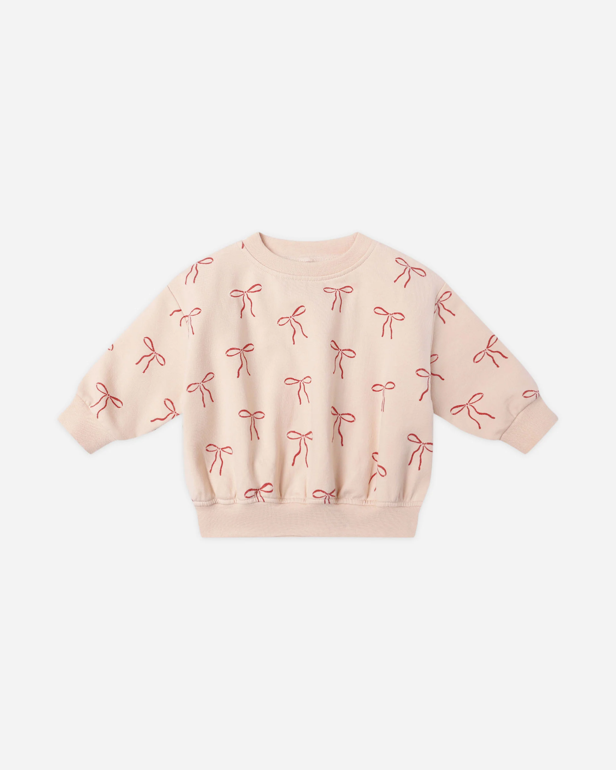Relaxed Fleece Sweatshirt Red Bows